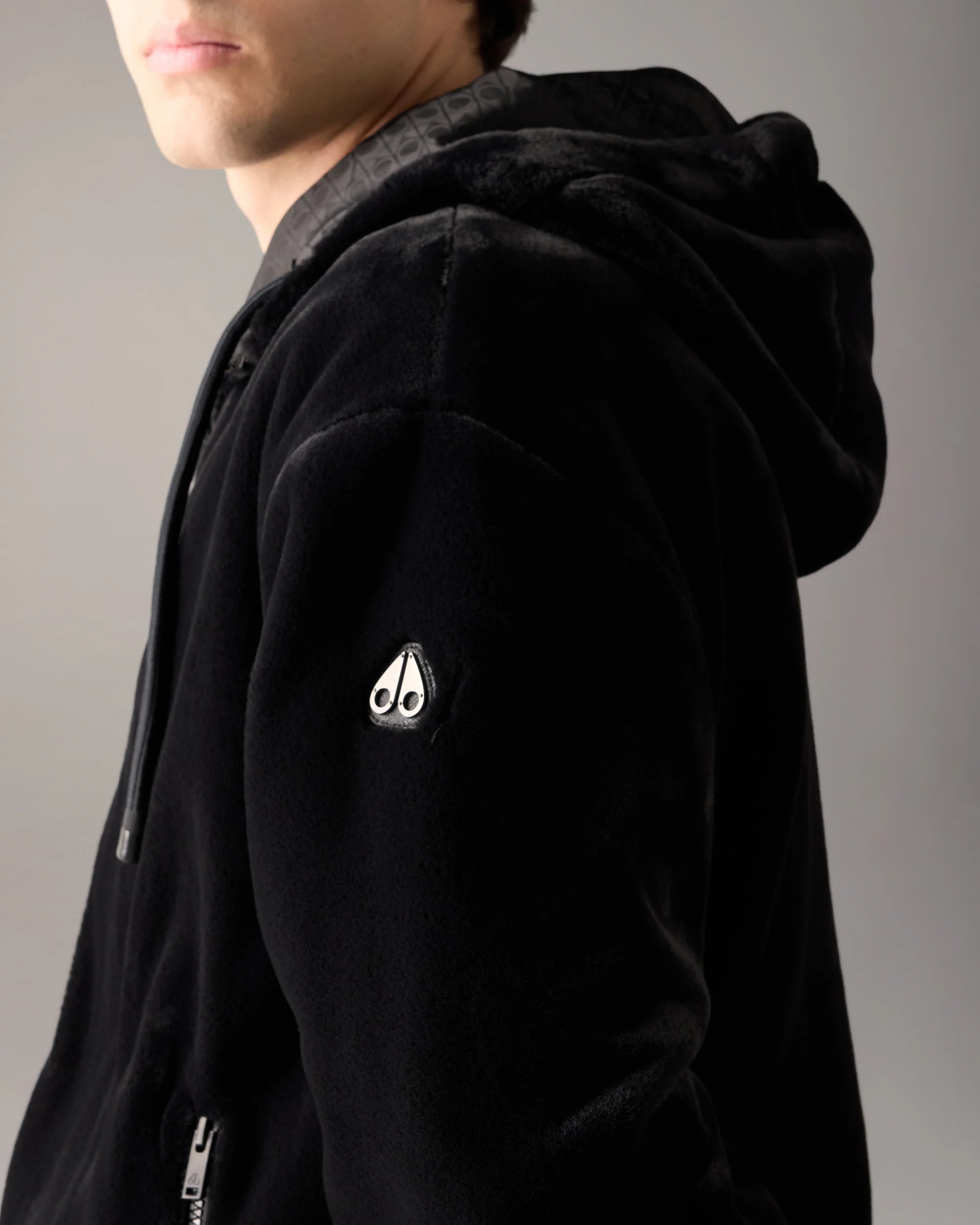 BORDEN BUNNY REVERSIBLE MONOGRAM HOODIE-BLACK/BLACK MONOGRAM - Image 7