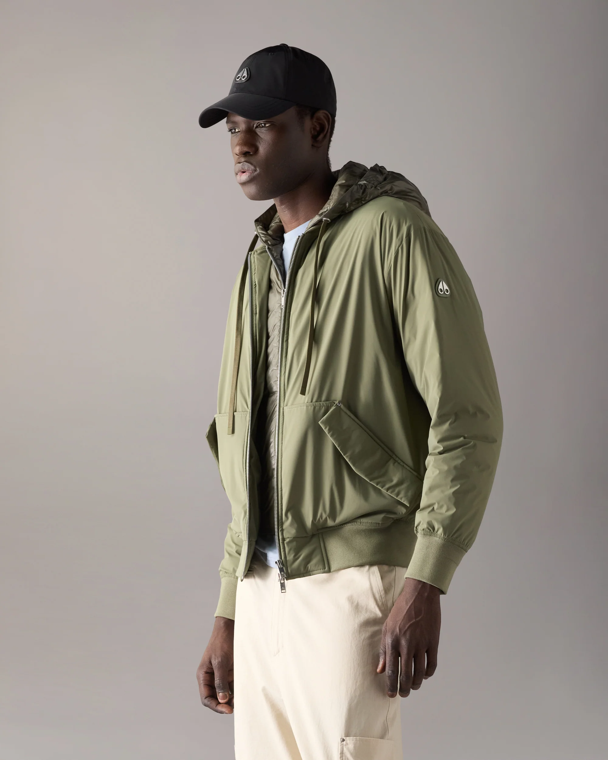 BRIXTON DOWN BOMBER JACKET-ARTICHOKE - Image 2