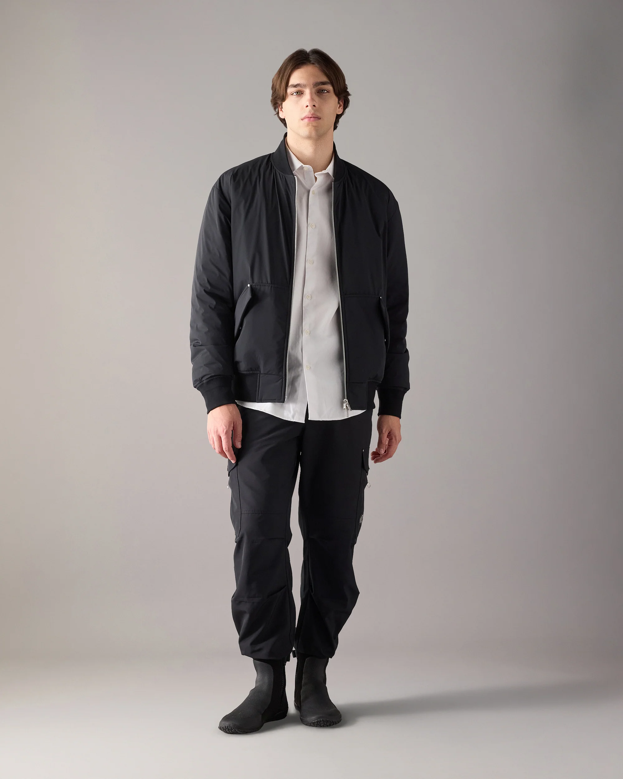 BRIXTON DOWN BOMBER JACKET-BLACK - Image 6