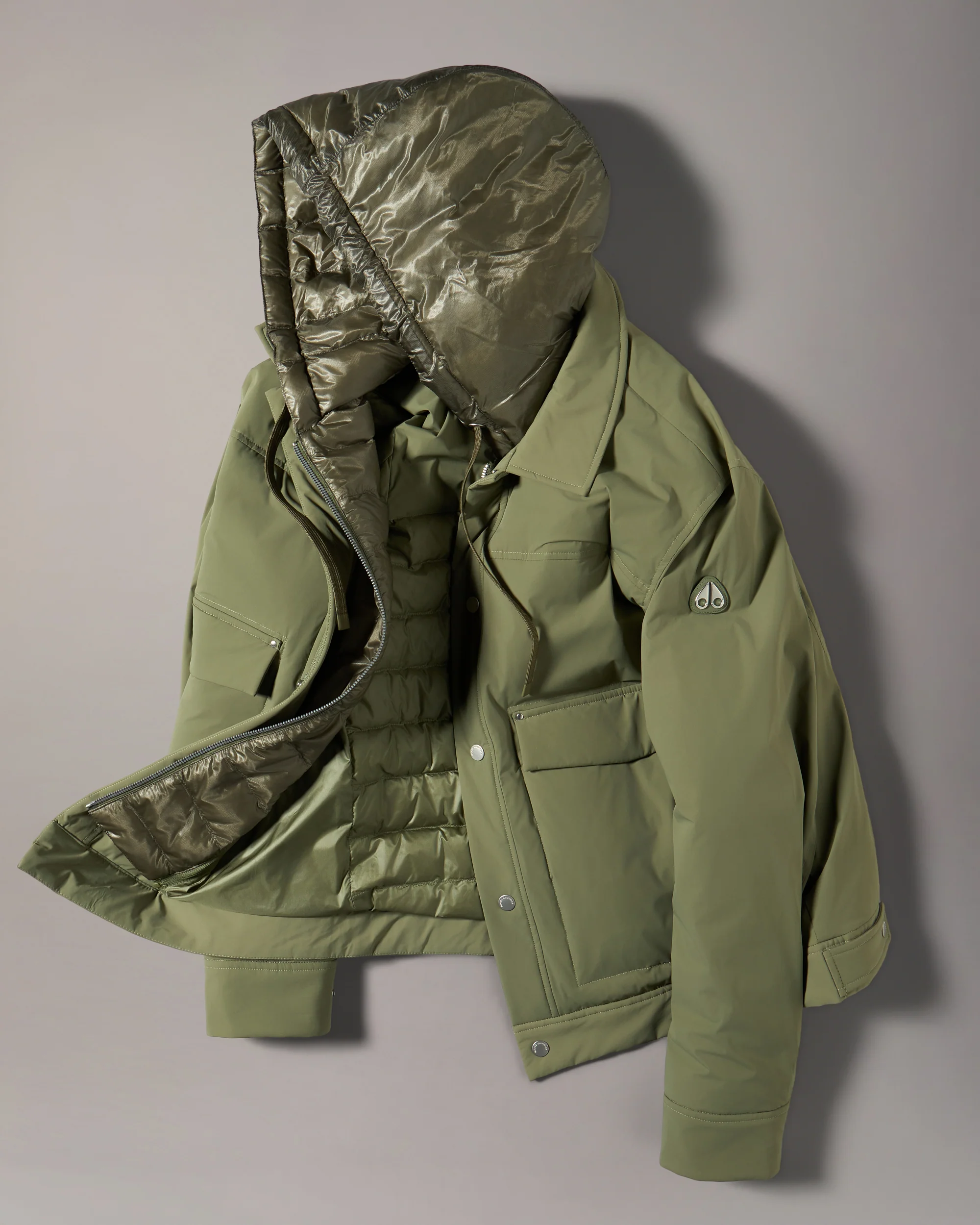 BRIXTON DOWN TRUCKER JACKET-ARTICHOKE - Image 7