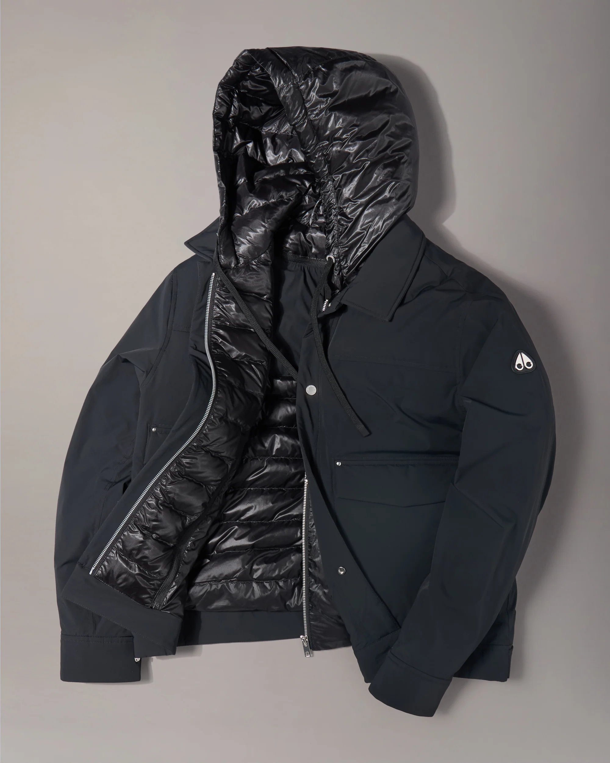 BRIXTON DOWN TRUCKER JACKET-BLACK - Image 7