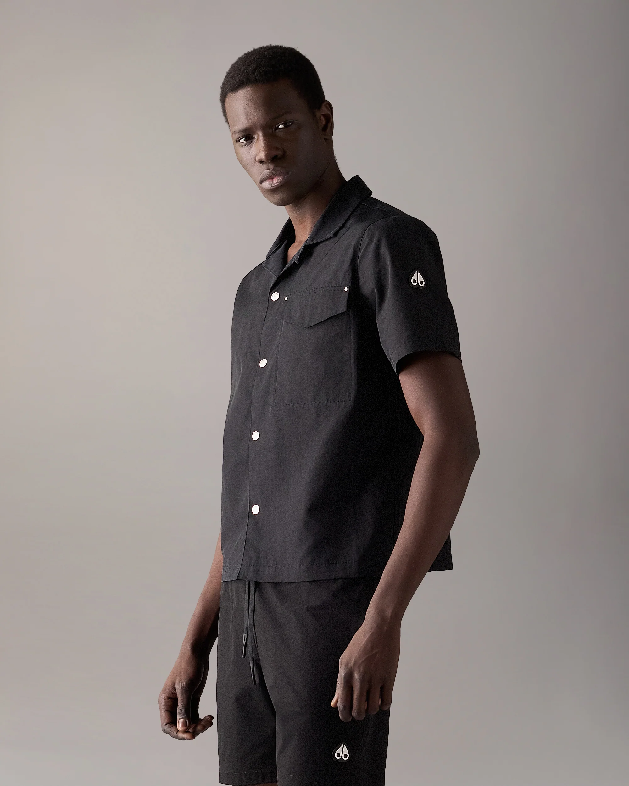 CHARLESBOURG BOWLING SHIRT-BLACK - Image 2
