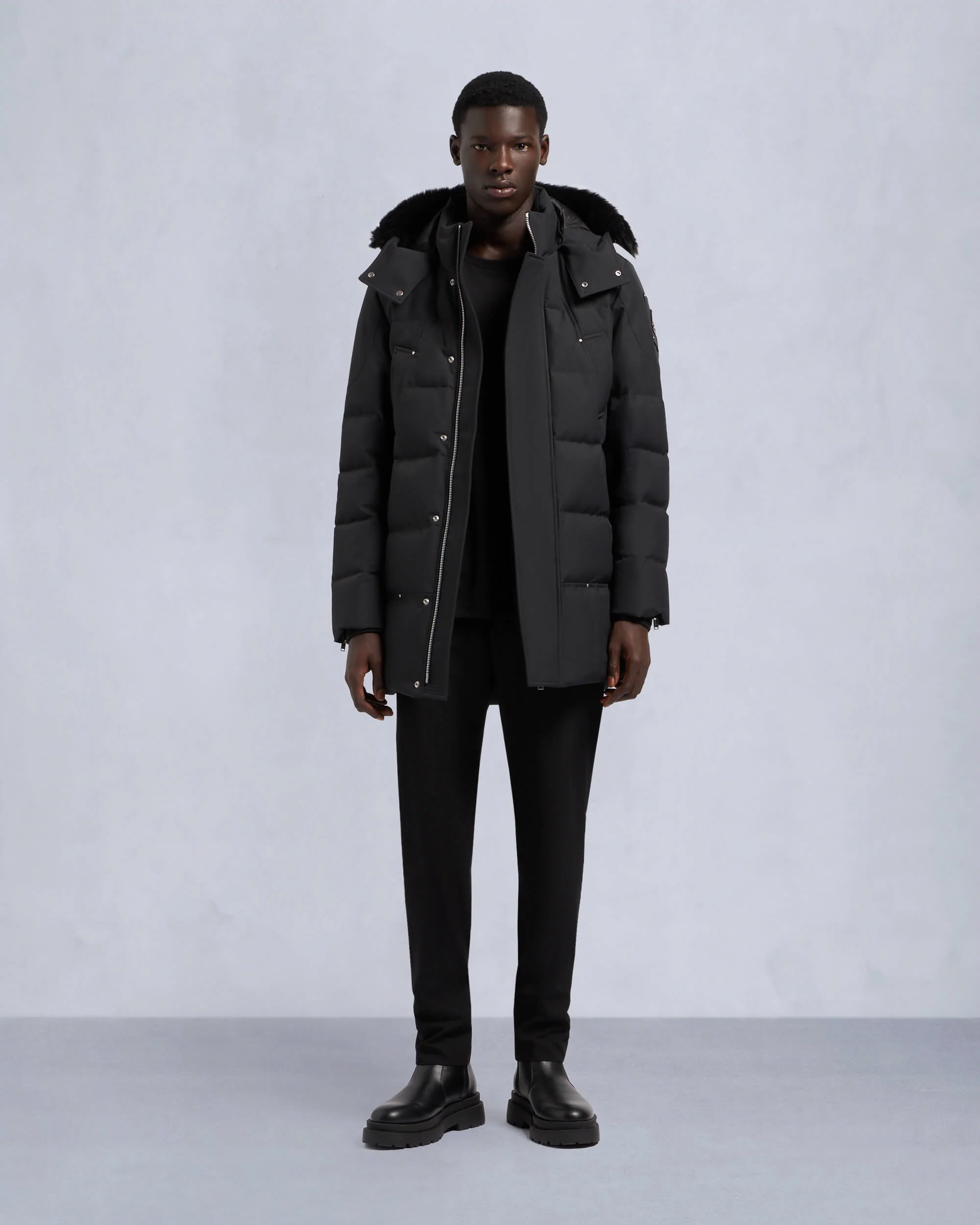 CLOUD SHEARLING PARKA-BLACK/BLACK