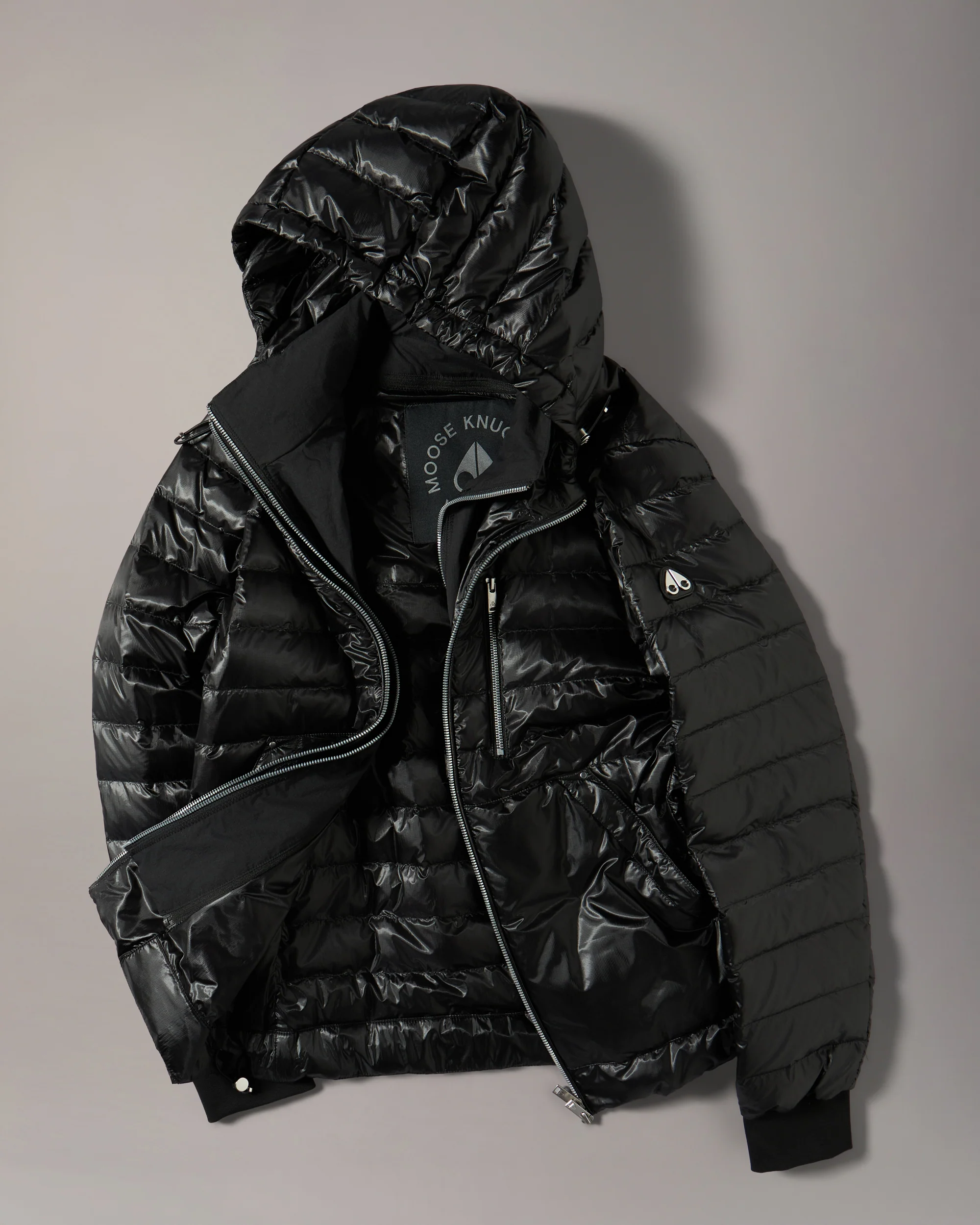 CLOUD WALKER AIR DOWN HOODIE-BLACK - Image 7