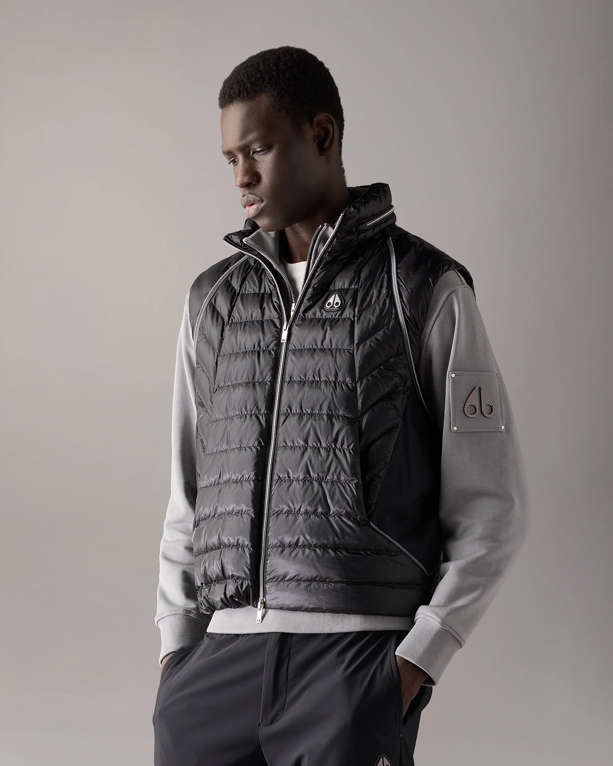 CLOUD WALKER AIR DOWN HYBRID JACKET-BLACK/BLACK - Image 2