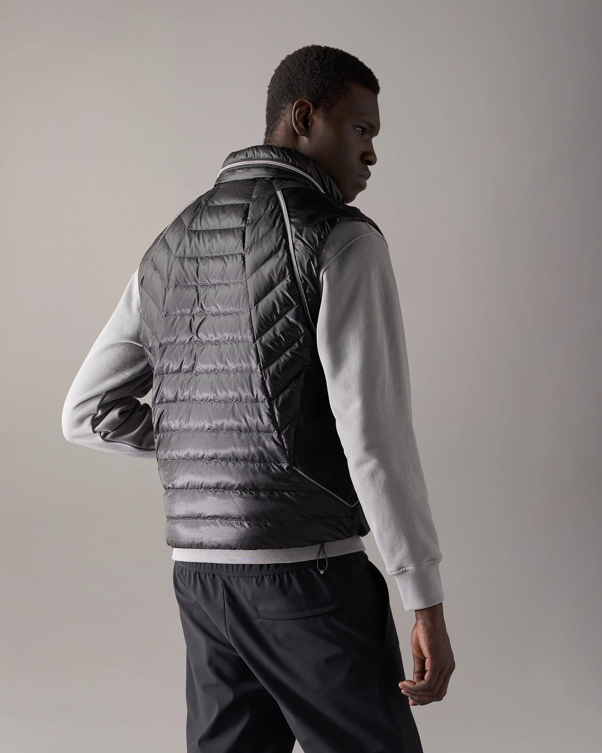 CLOUD WALKER AIR DOWN HYBRID JACKET-BLACK/BLACK - Image 3