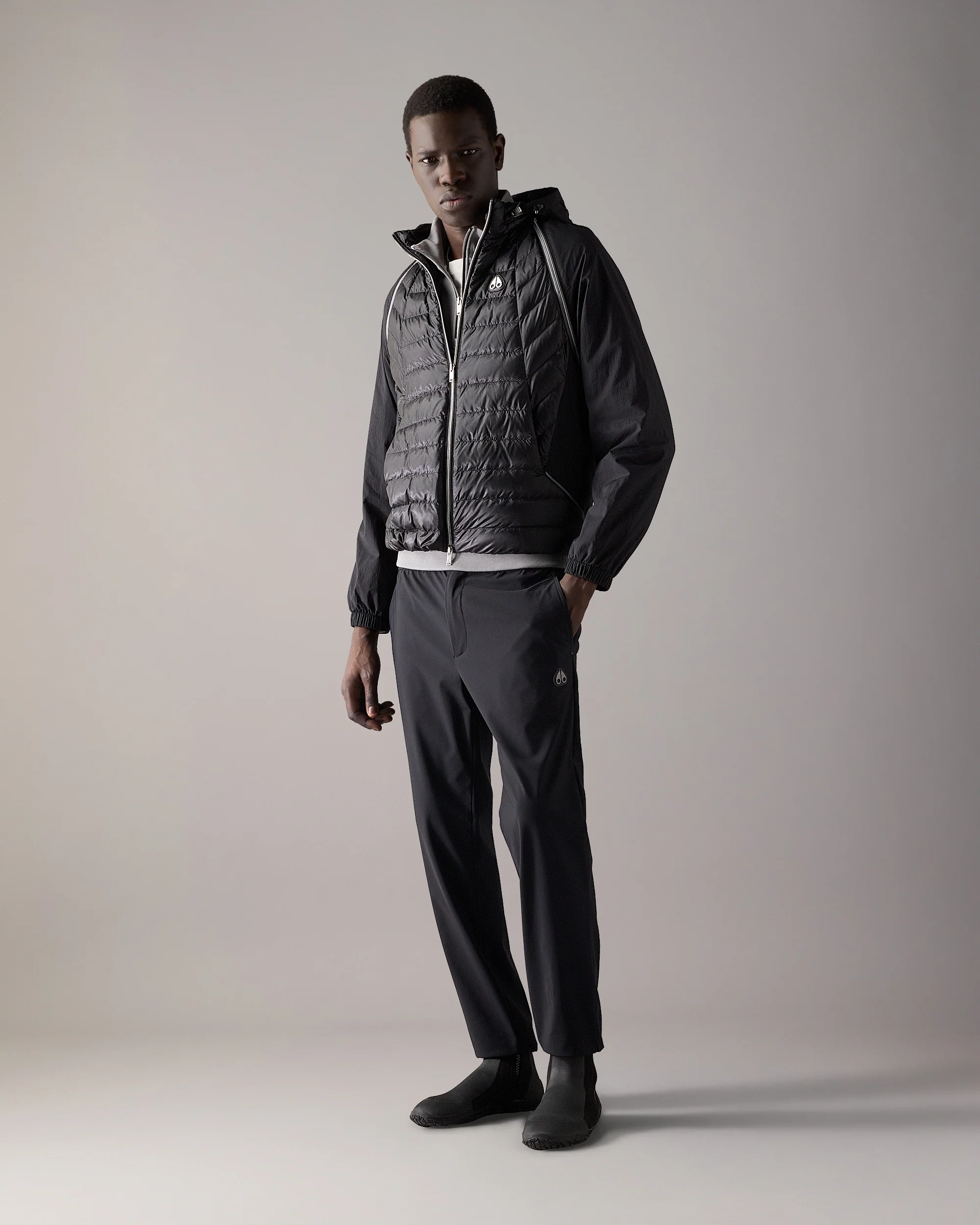 CLOUD WALKER AIR DOWN HYBRID JACKET-BLACK/BLACK - Image 6
