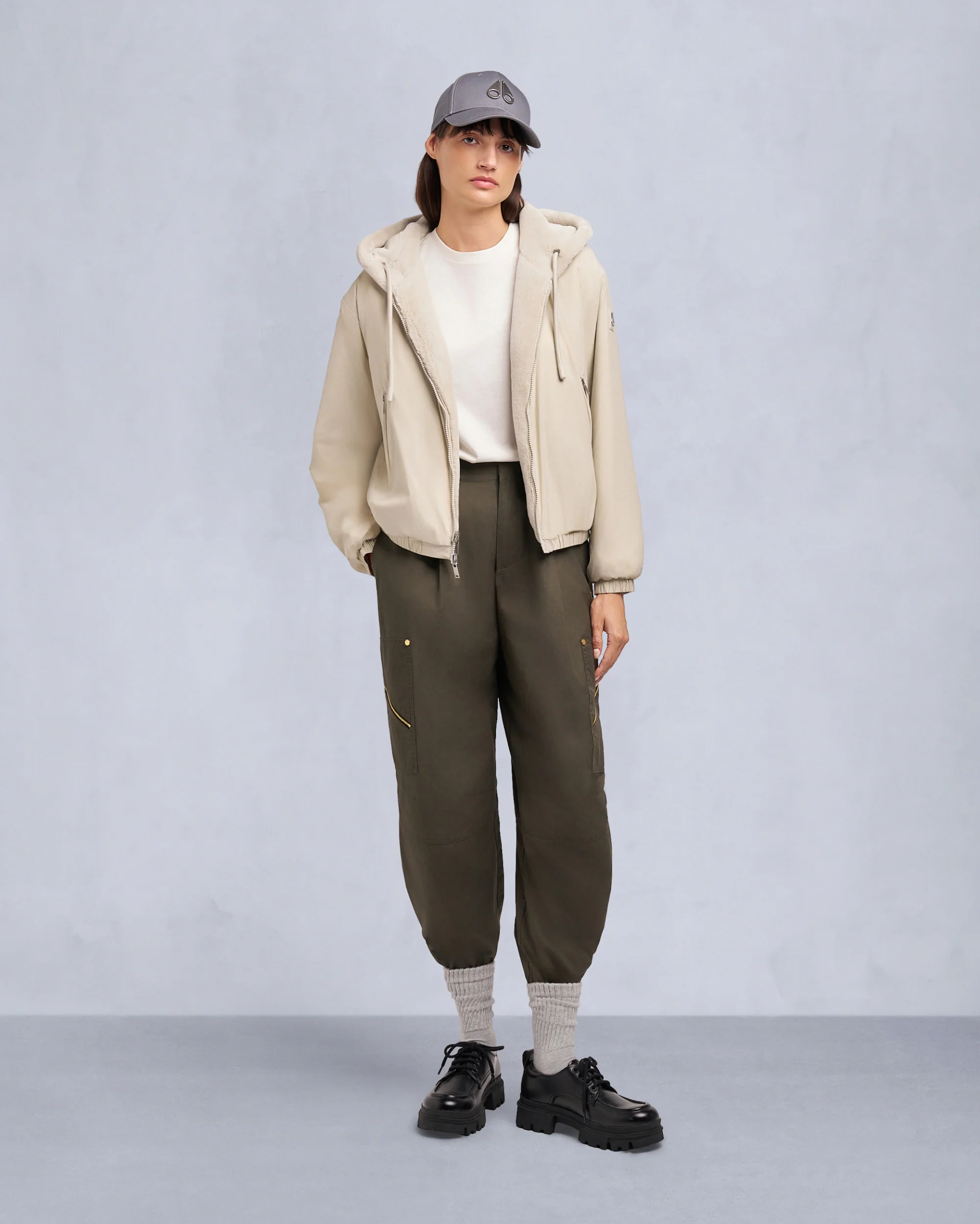 EATON BUNNY REVERSIBLE HOODIE-ALABASTER/ALABASTER