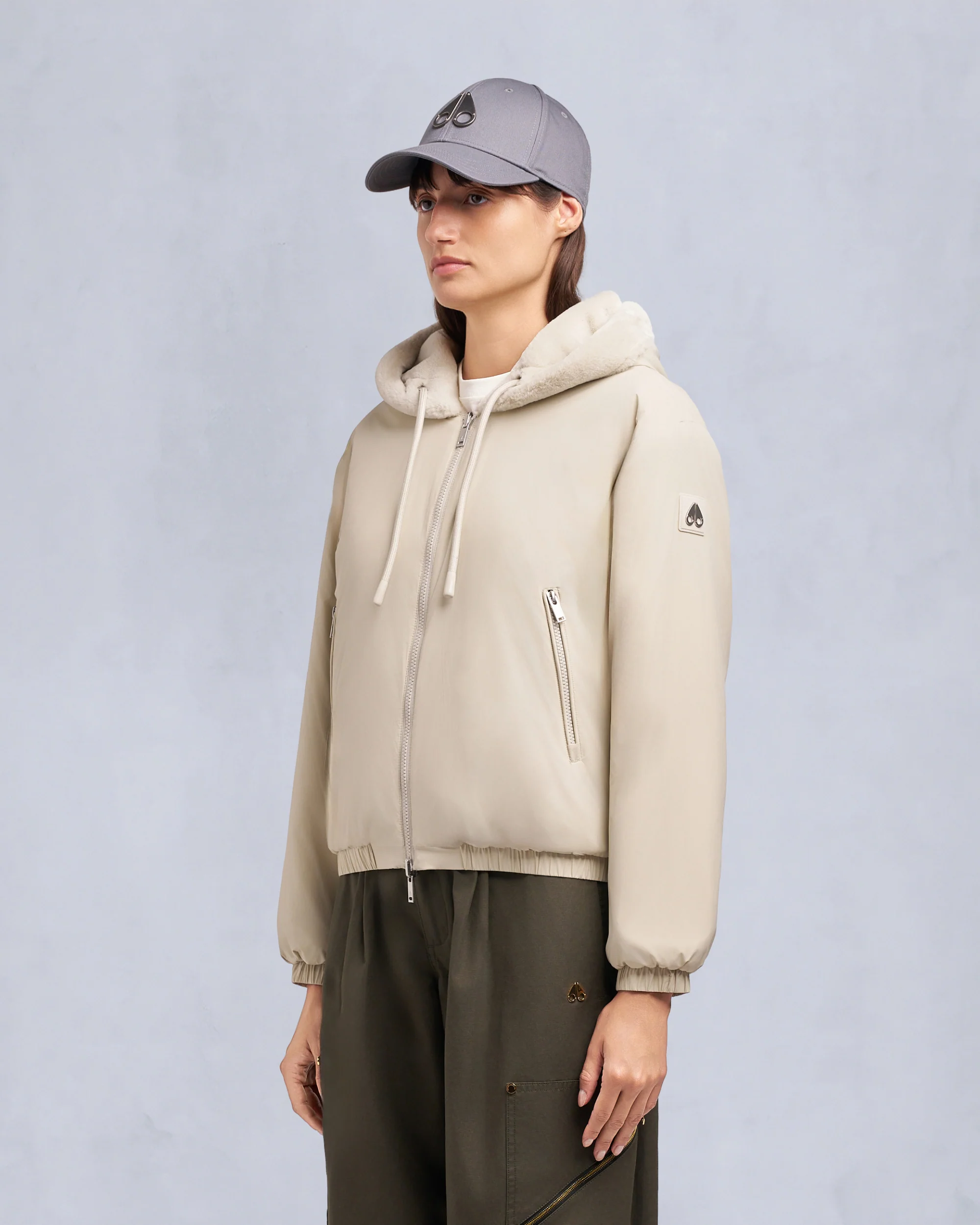 EATON BUNNY REVERSIBLE HOODIE-ALABASTER/ALABASTER - Image 2