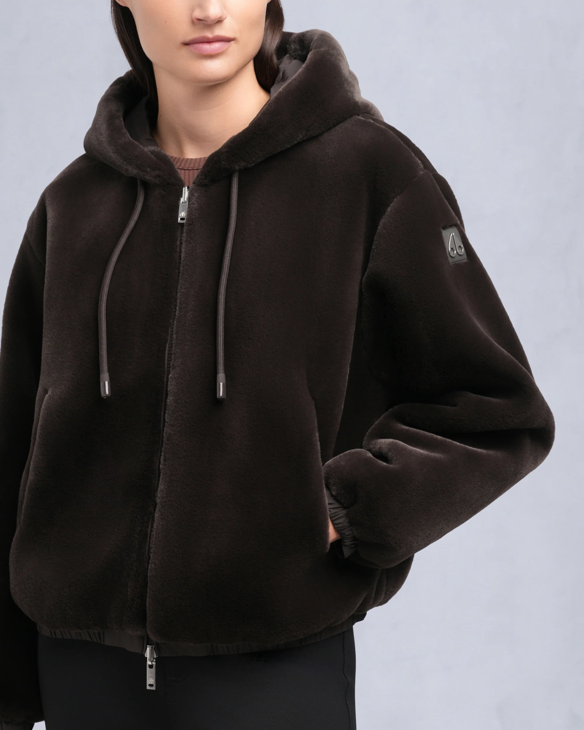 EATON BUNNY REVERSIBLE HOODIE-ESPRESSO/ESPRESSO - Image 9