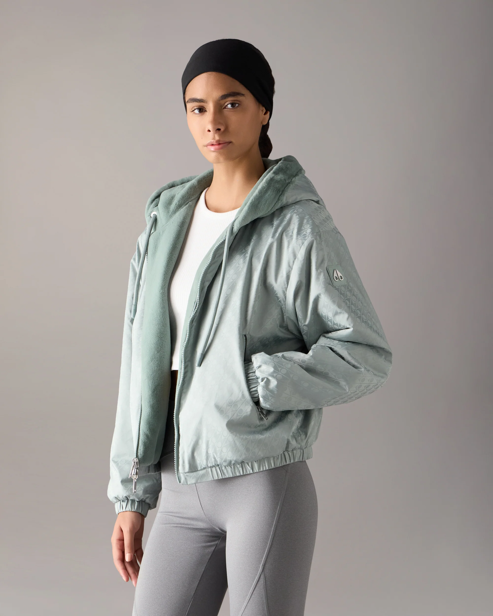 EATON BUNNY REVERSIBLE MONOGRAM HOODIE-DUSTY JADE/DUSTY JADE MONOGRAM - Image 2