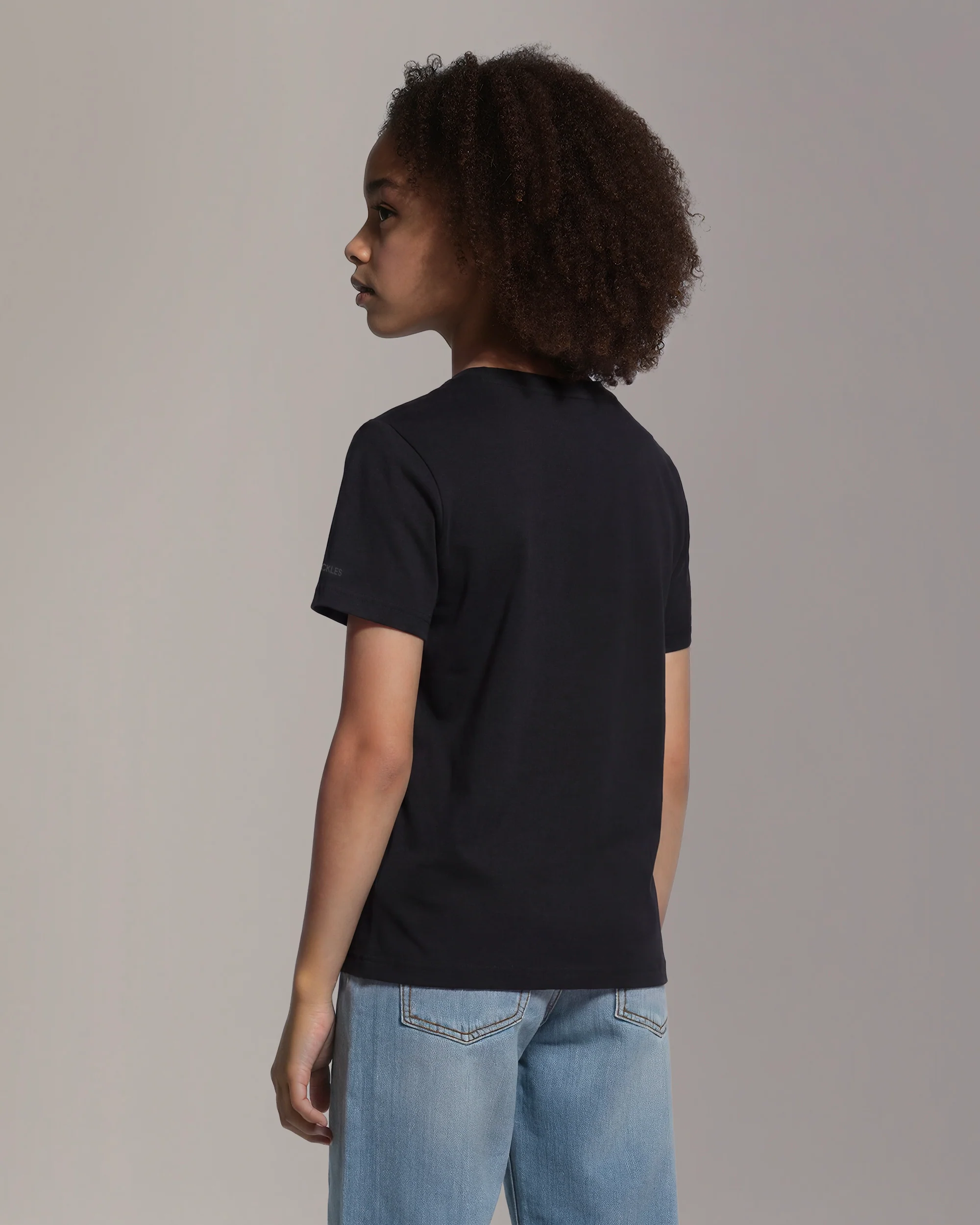 ECLIPSO PIMA COTTON LOGO T-SHIRT-BLACK/WHITE - Image 3