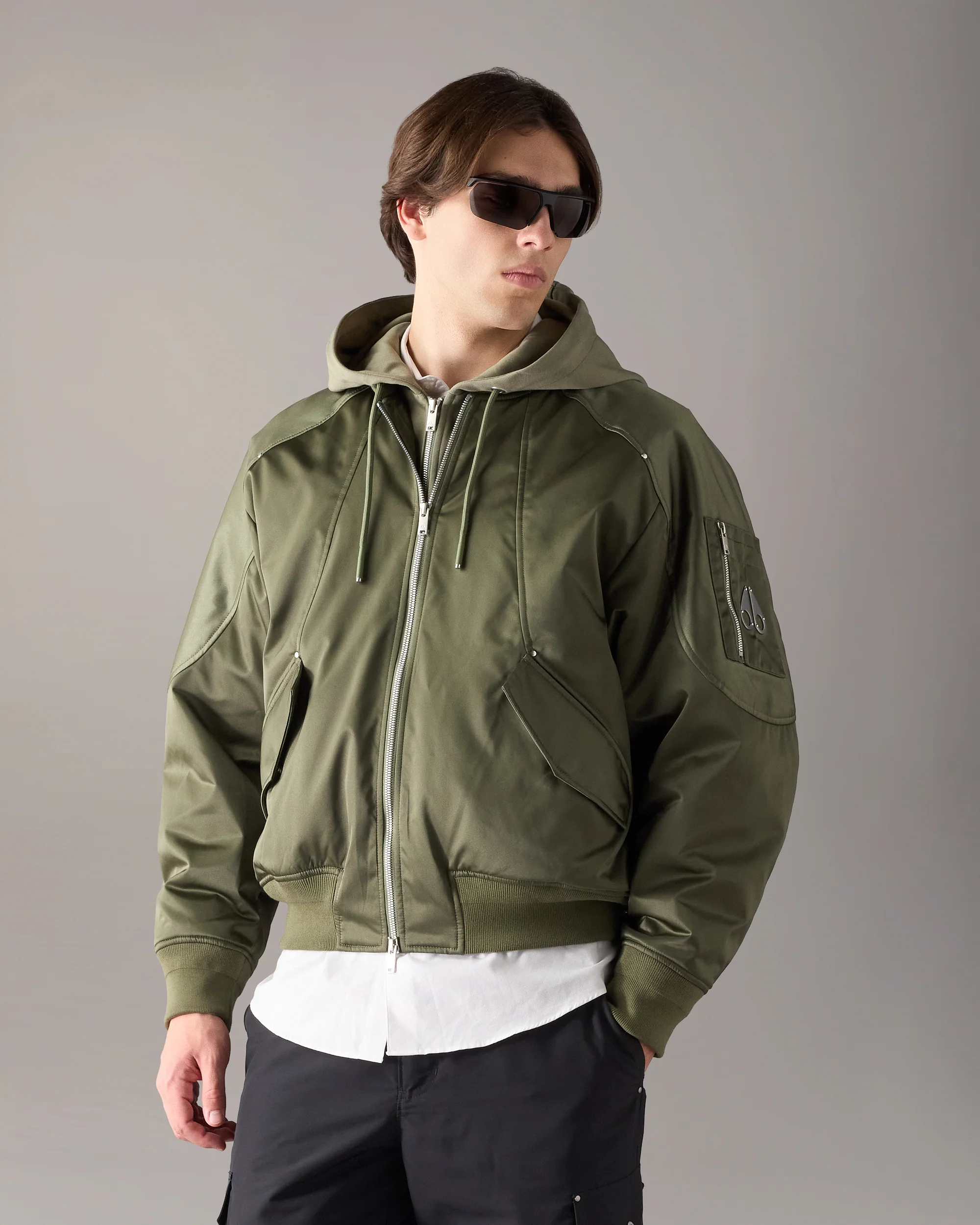 GEORGIE BOMBER JACKET-ARTICHOKE - Image 2