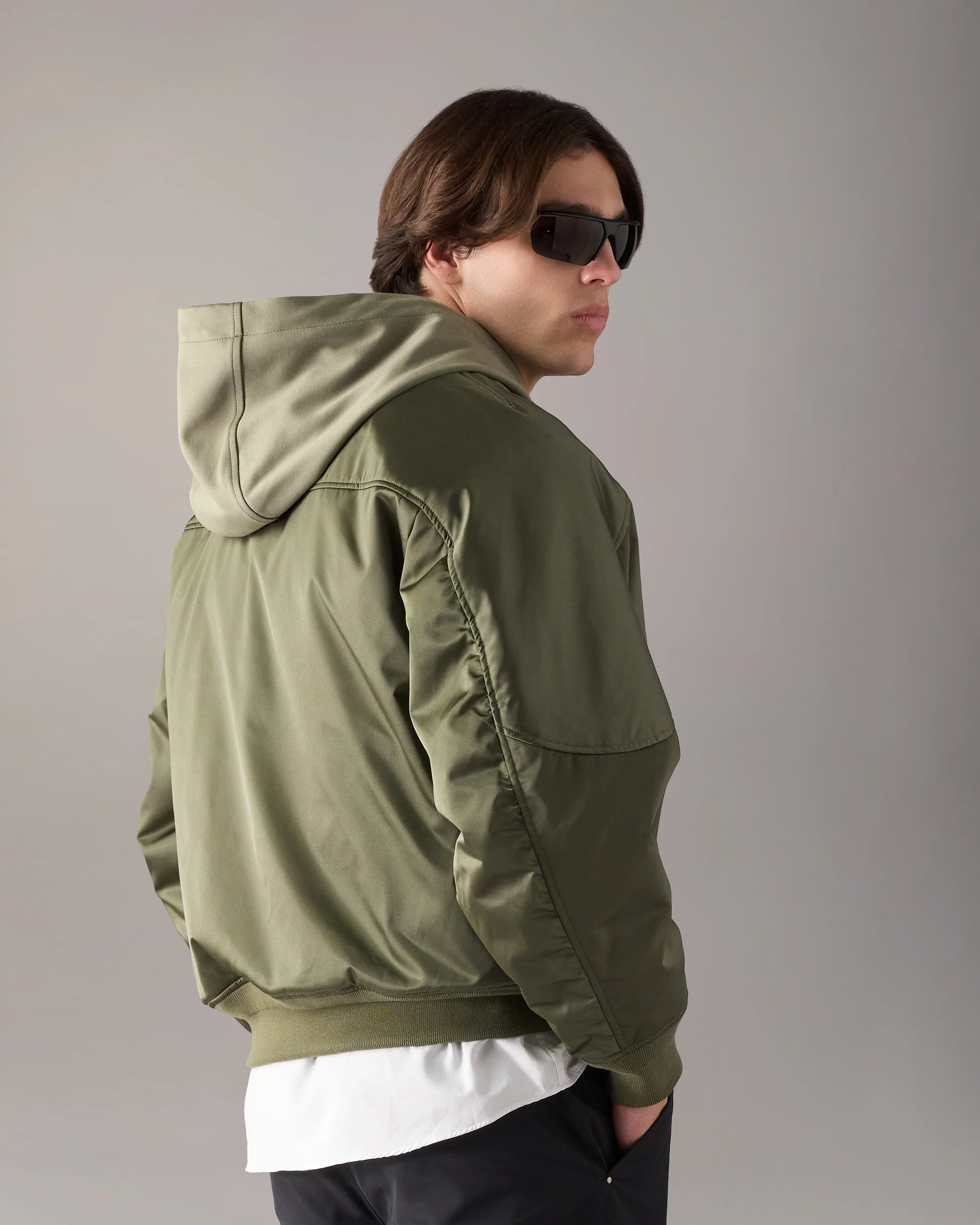 GEORGIE BOMBER JACKET-ARTICHOKE - Image 3