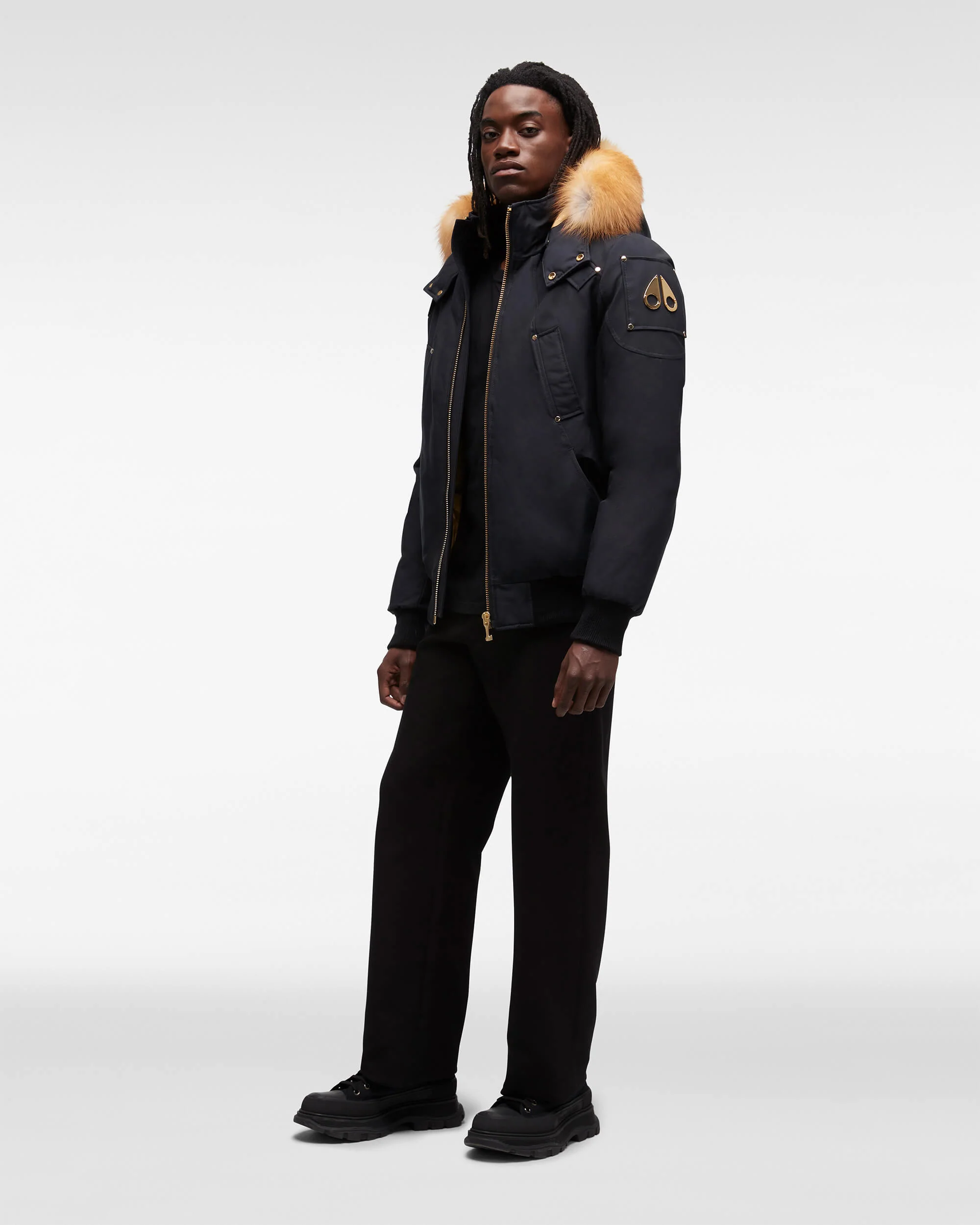 GOLD BALLISTIC BOMBER FUR-NAVY W/GOLD - Image 6