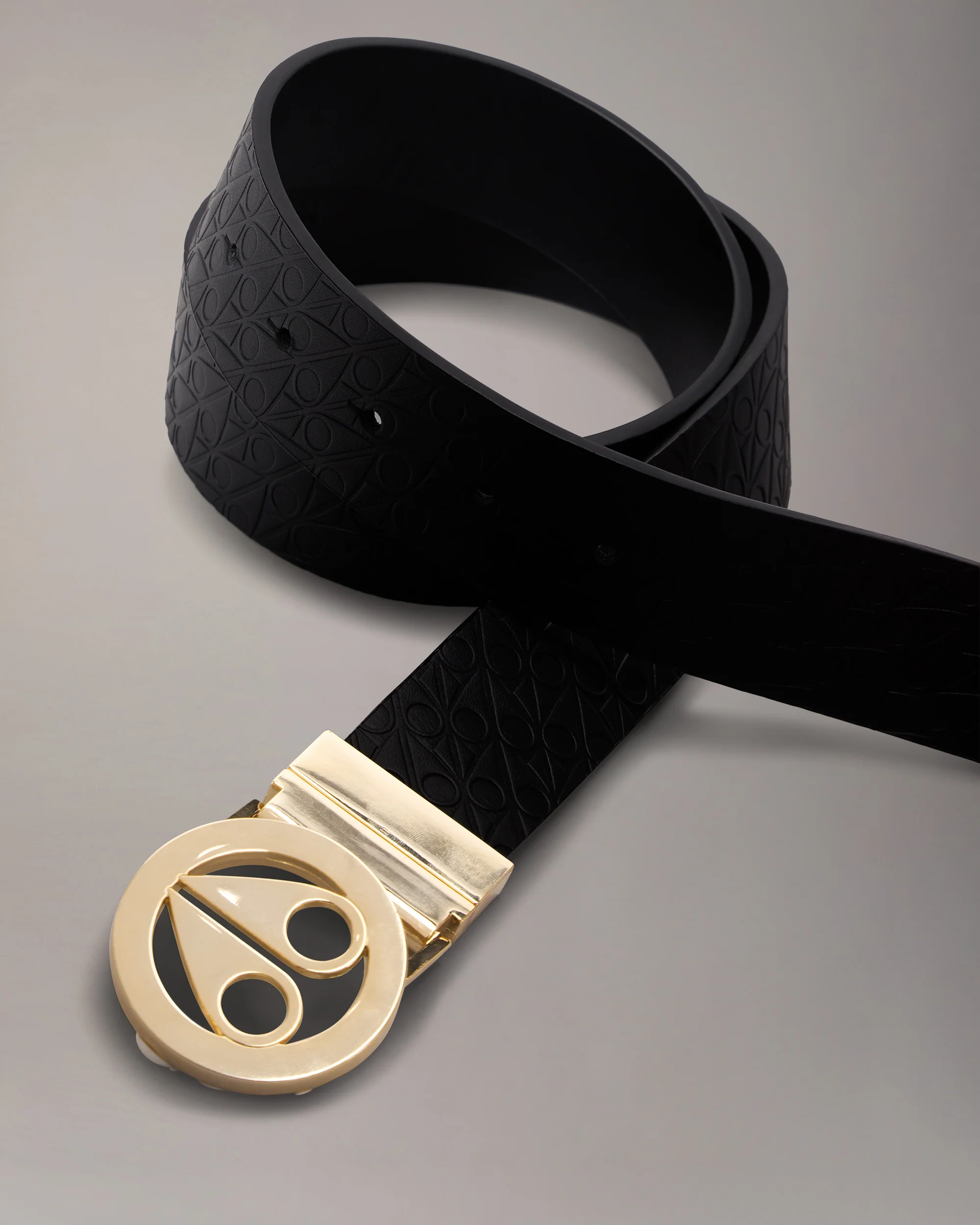 GOLD SERIES CIRCULAR LOGO ICON LEATHER BELT-GOLD - Image 3