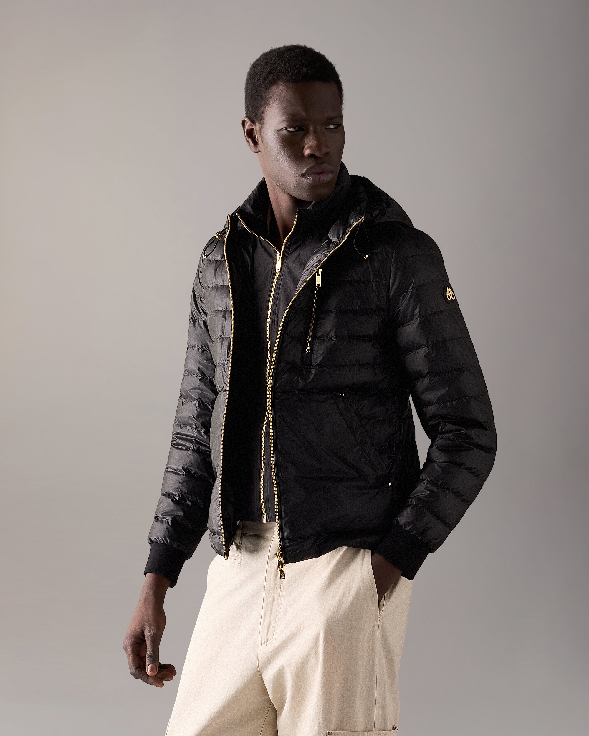 GOLD SERIES CLOUD WALKER AIR DOWN HOODIE-BLACK - Image 2
