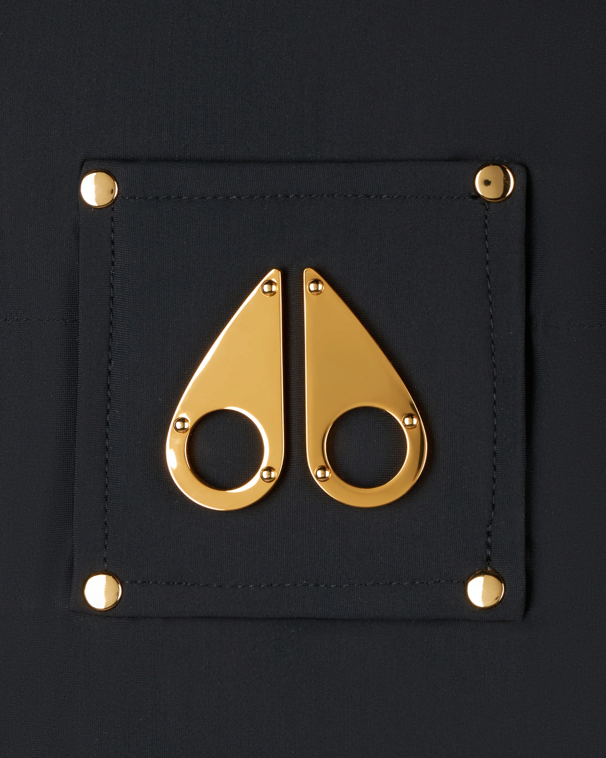 GOLD SERIES NYLUXE STAGG SHEARLING TRIM BOMBER-BLACK/BLACK - Image 4