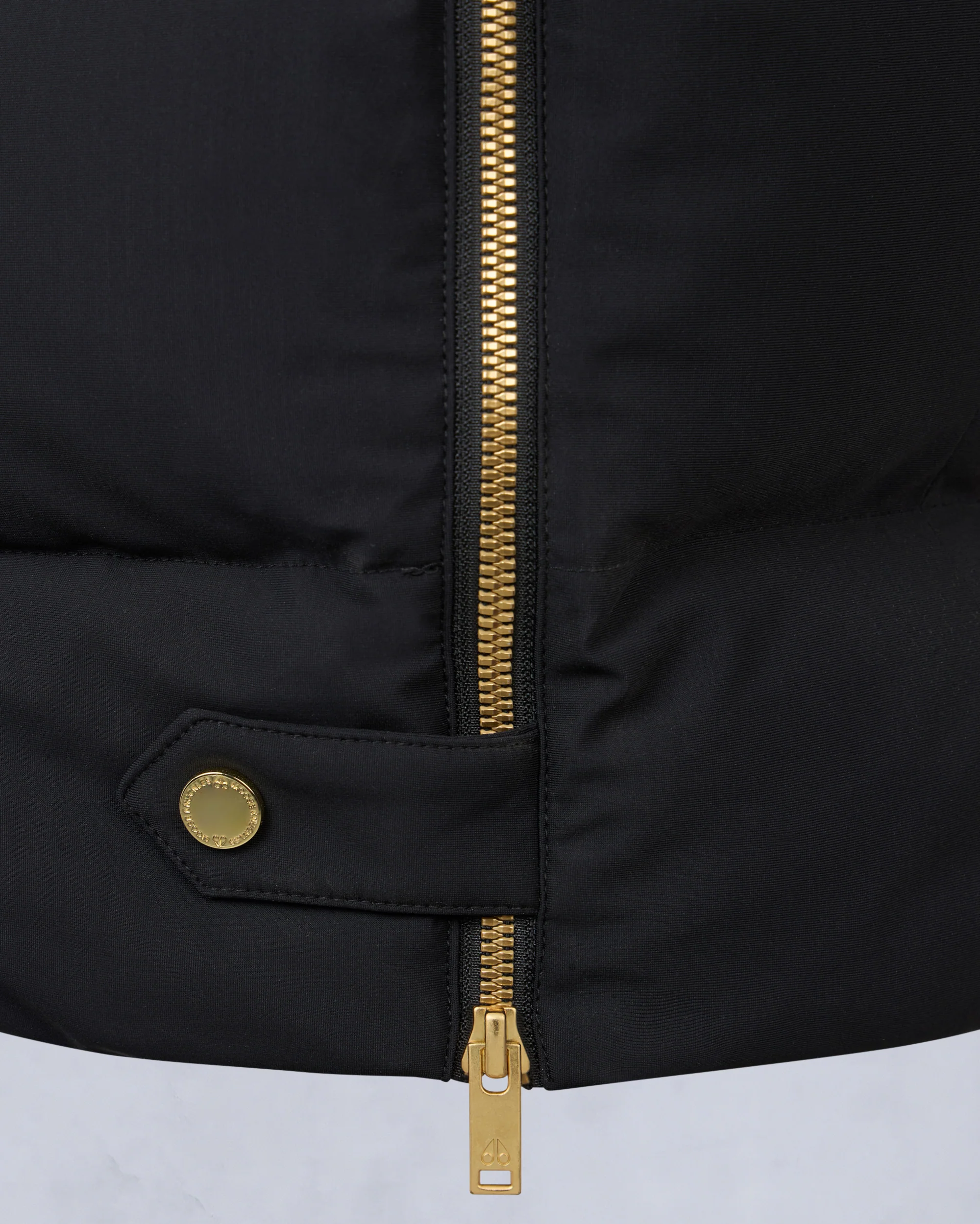 GOLD SERIES NYLUXE WATERSHED SHEARLING TRIM PARKA-BLACK/BLACK - Image 4