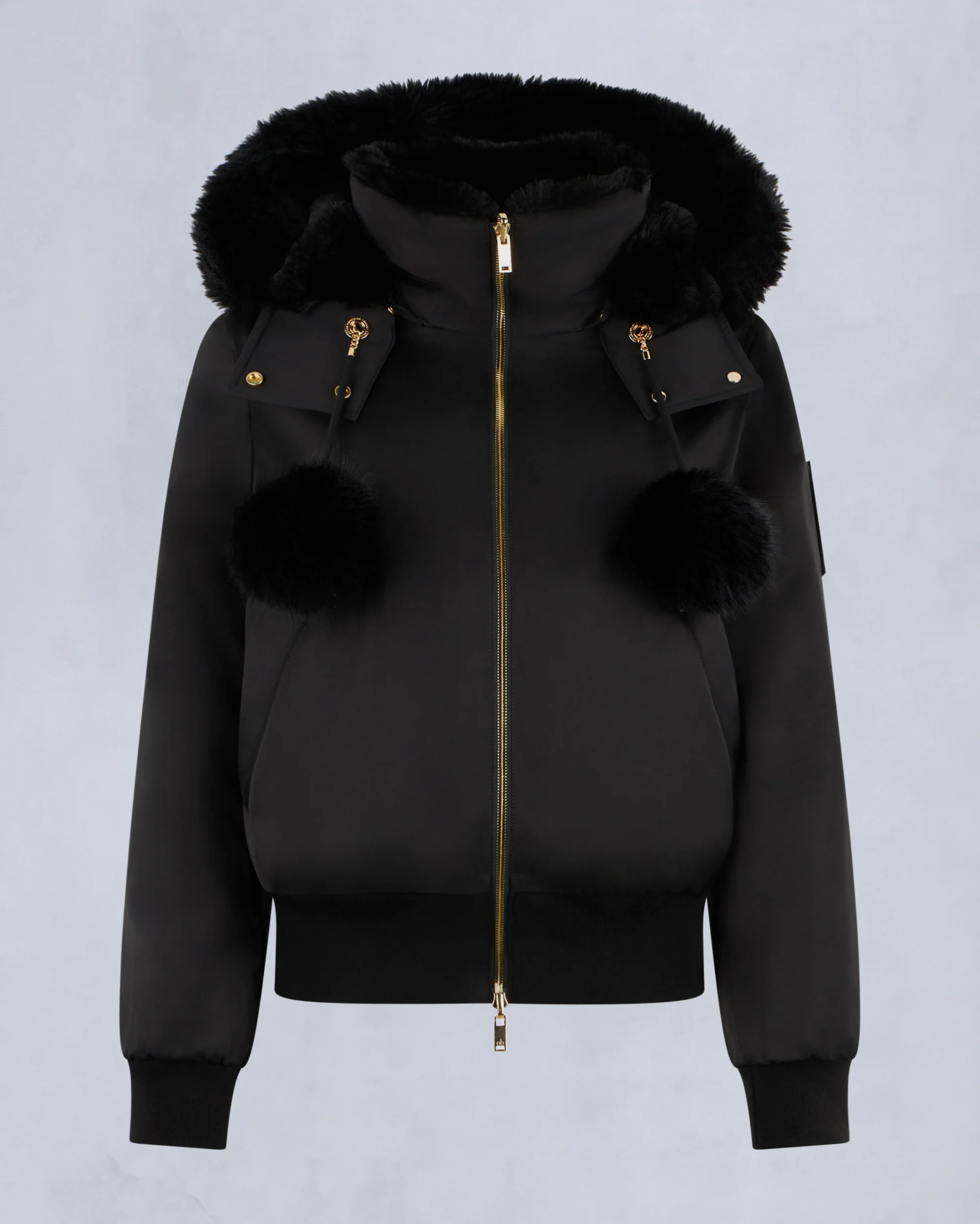GOLD SERIES ORIGINAL SATIN DEBBIE BOMBER JACKET-BLACK - Image 10