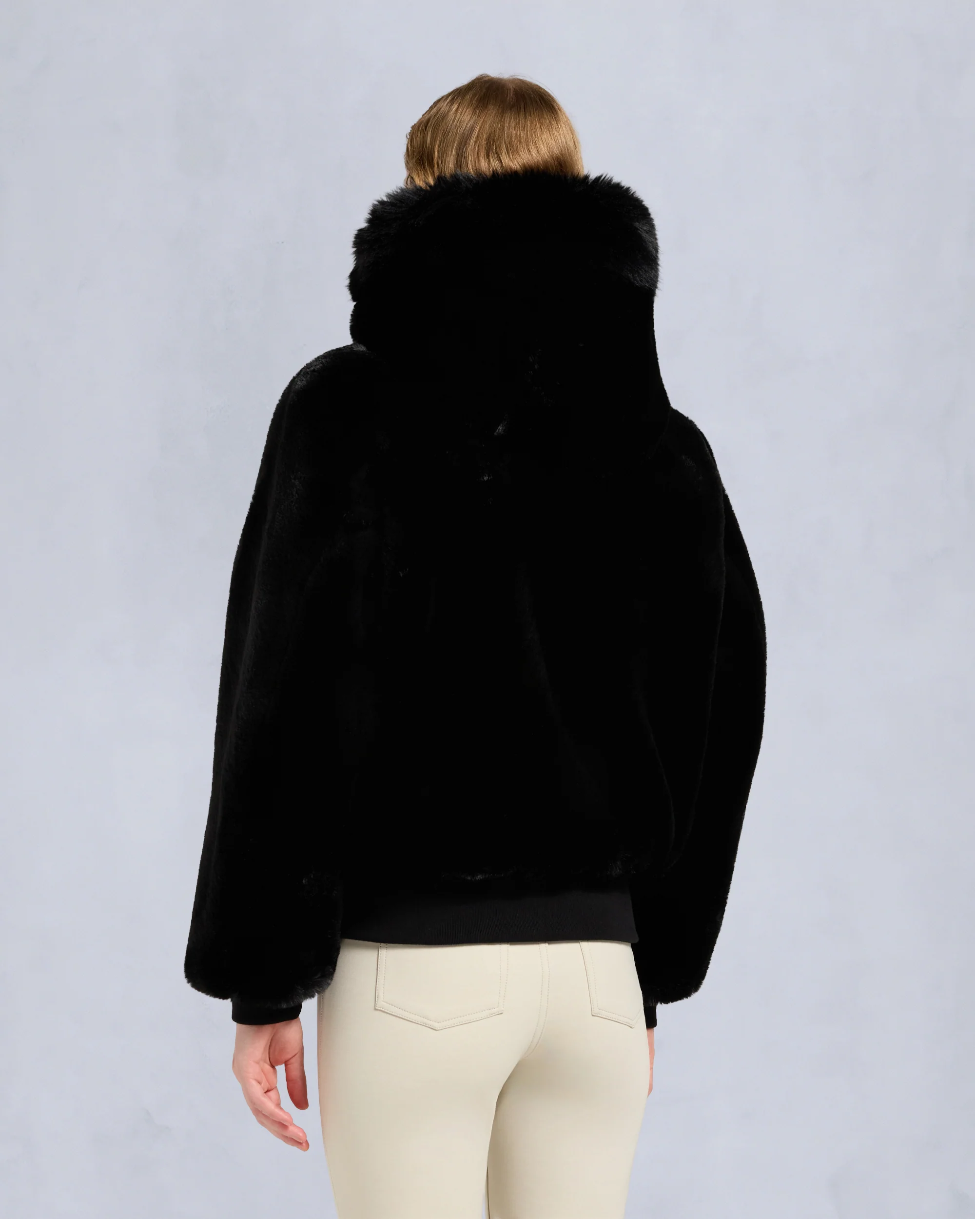 GOLD SERIES ORIGINAL SATIN DEBBIE BOMBER JACKET-BLACK - Image 8