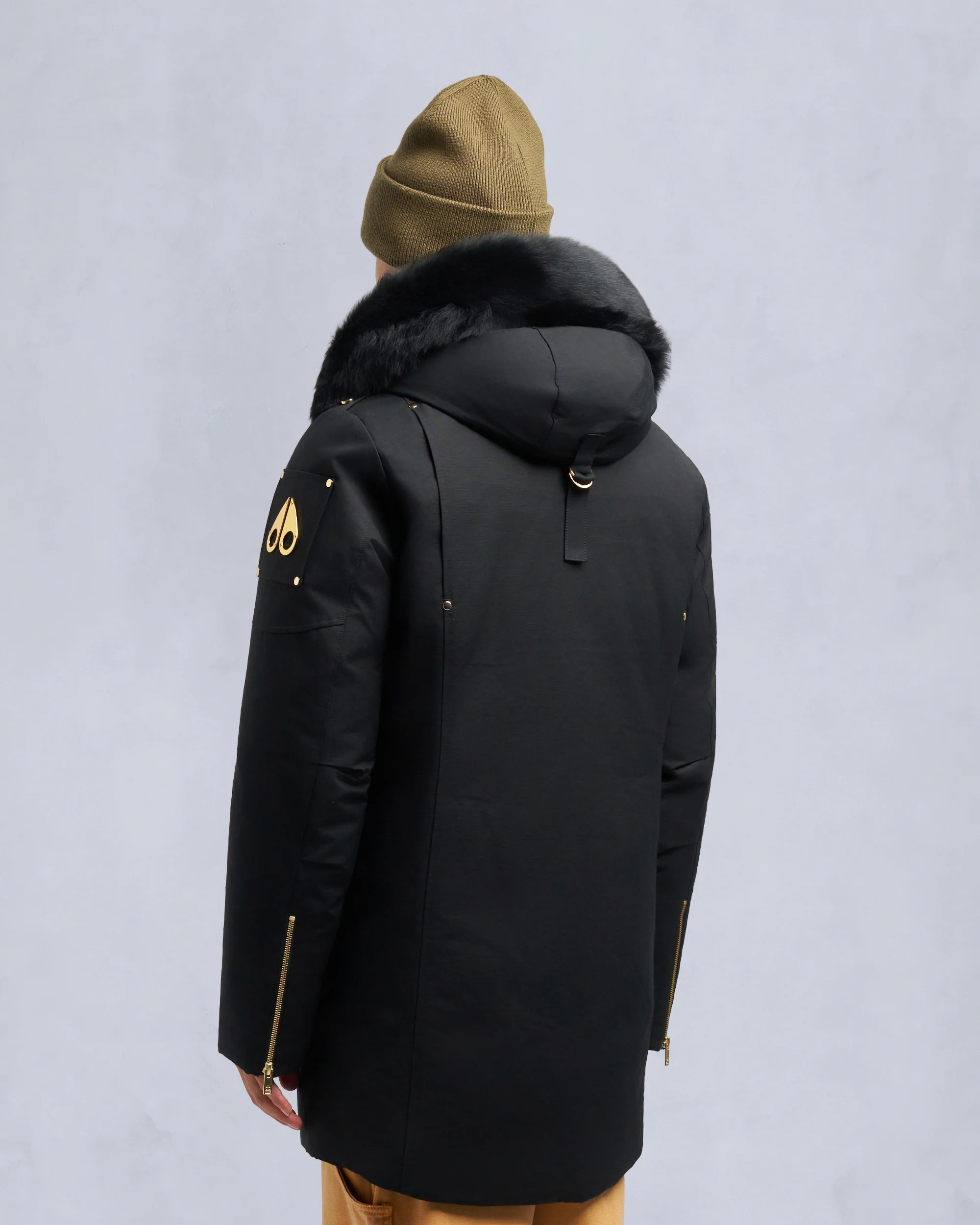 GOLD SERIES SHEARLING TRIM STIRLING PARKA-BLACK/BLACK - Image 3
