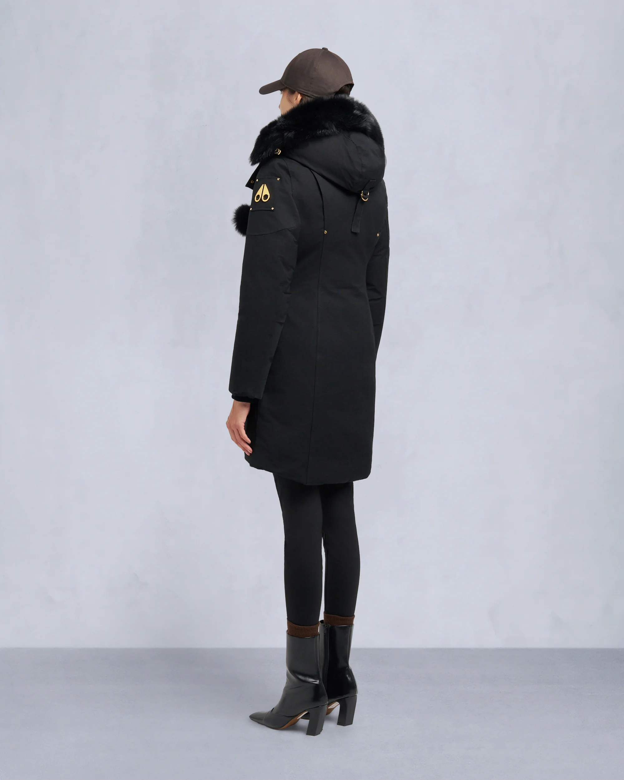 GOLD SERIES STIRLING SHEARLING TRIM PARKA-BLACK/BLACK - Image 3
