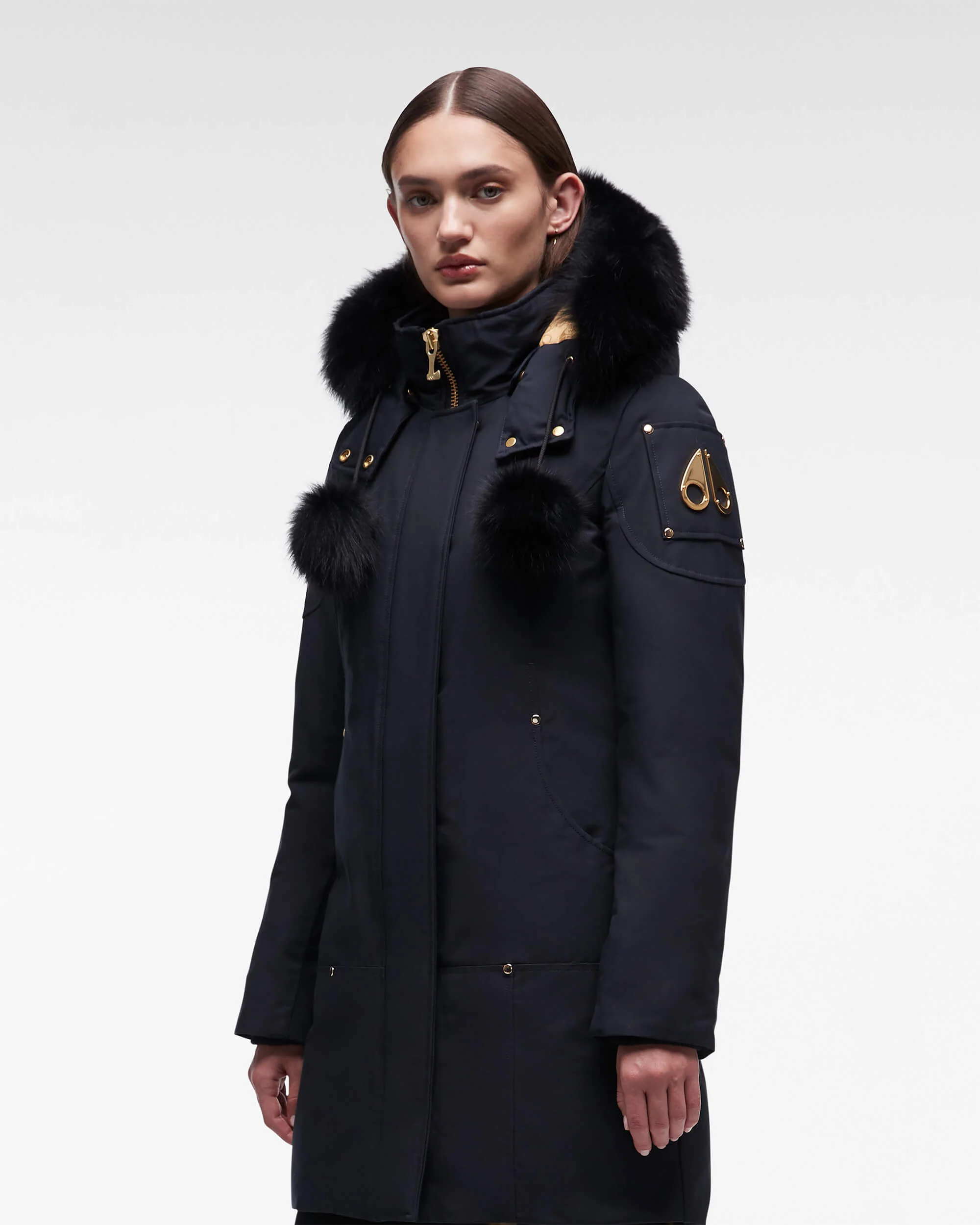 GOLD STIRLING PARKA FUR-NAVY/BLACK