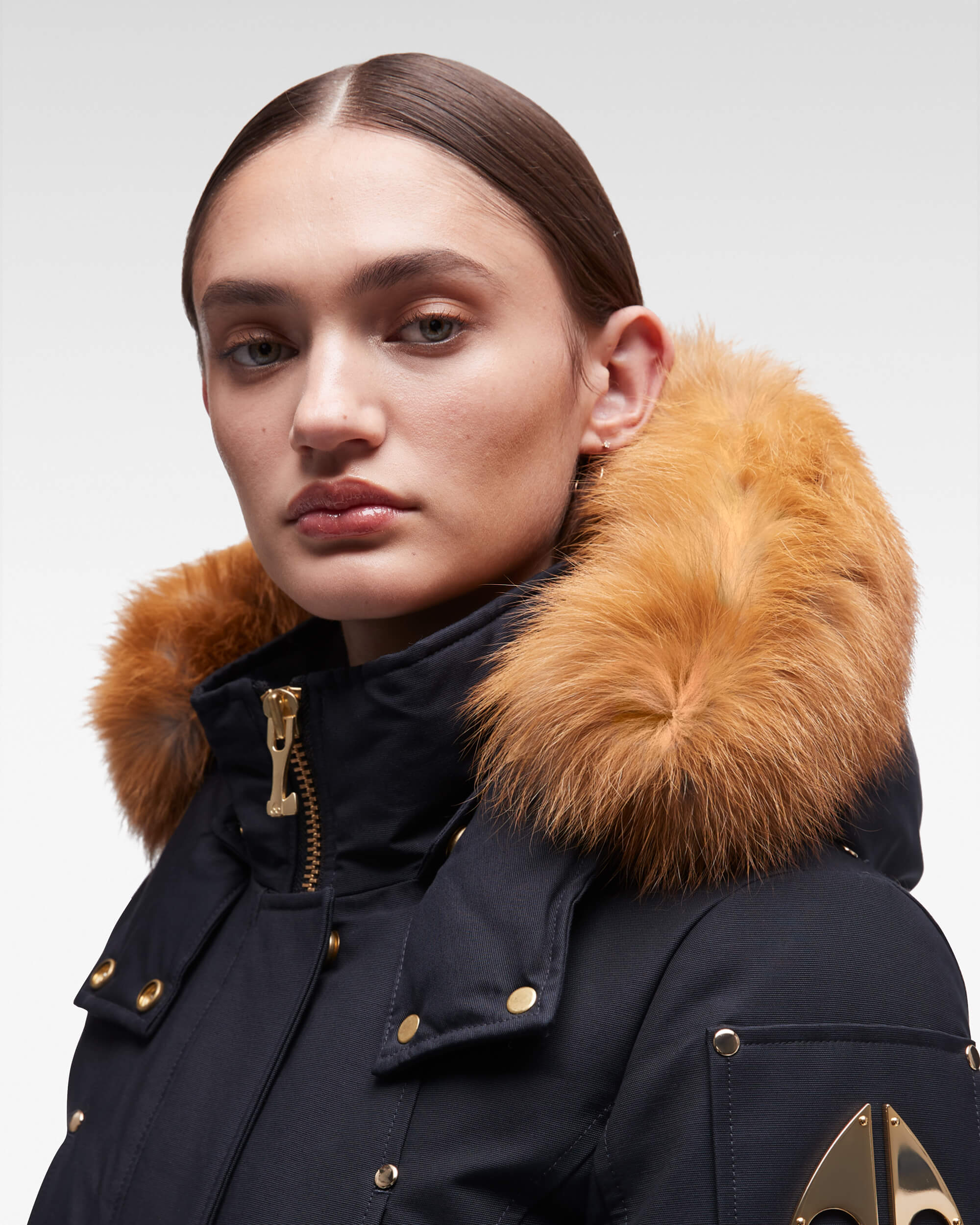 GOLD STIRLING PARKA FUR-NAVY W/GOLD - Image 4
