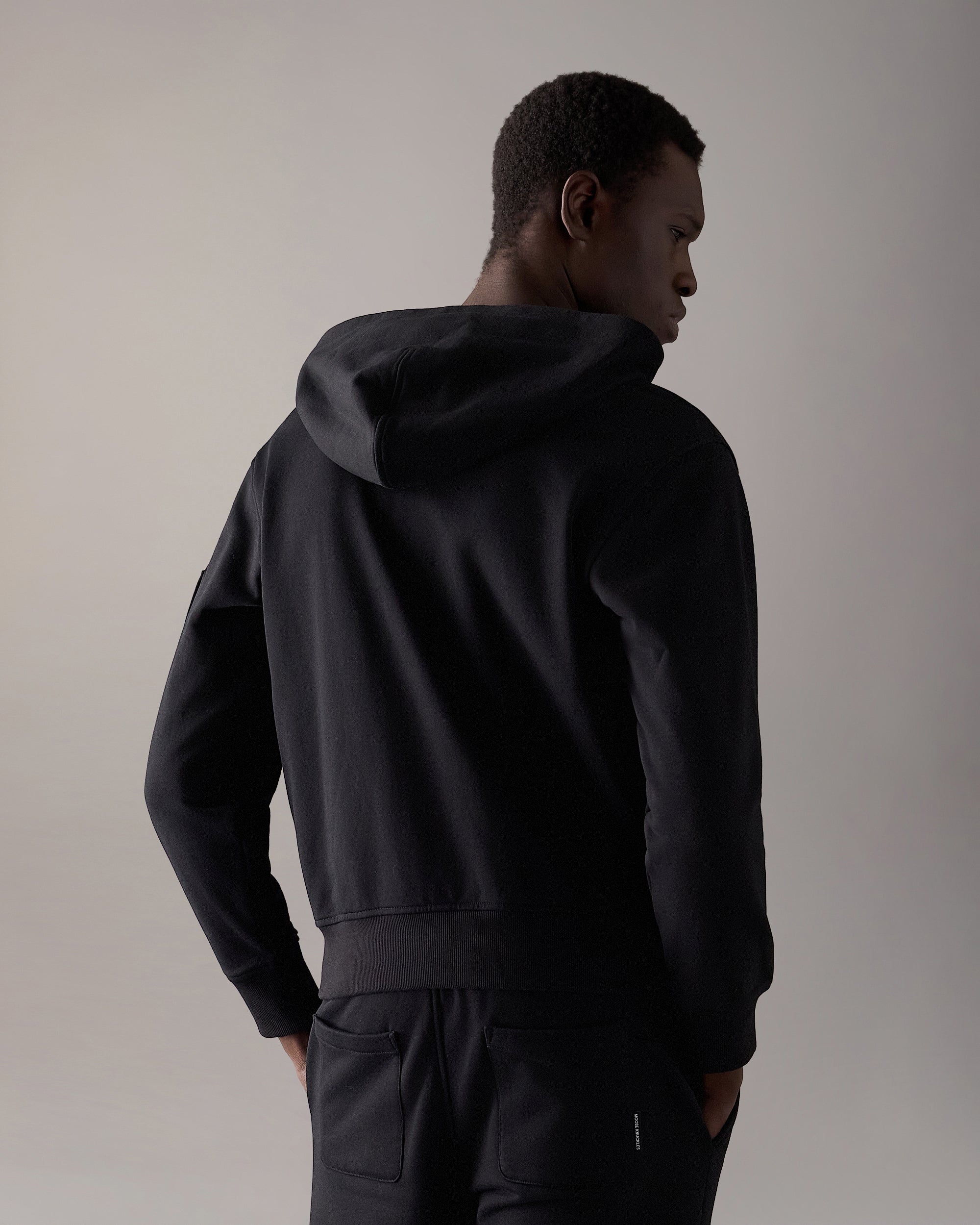 HARTSFIELD ZIP-UP HOODIE-BLACK - Image 3