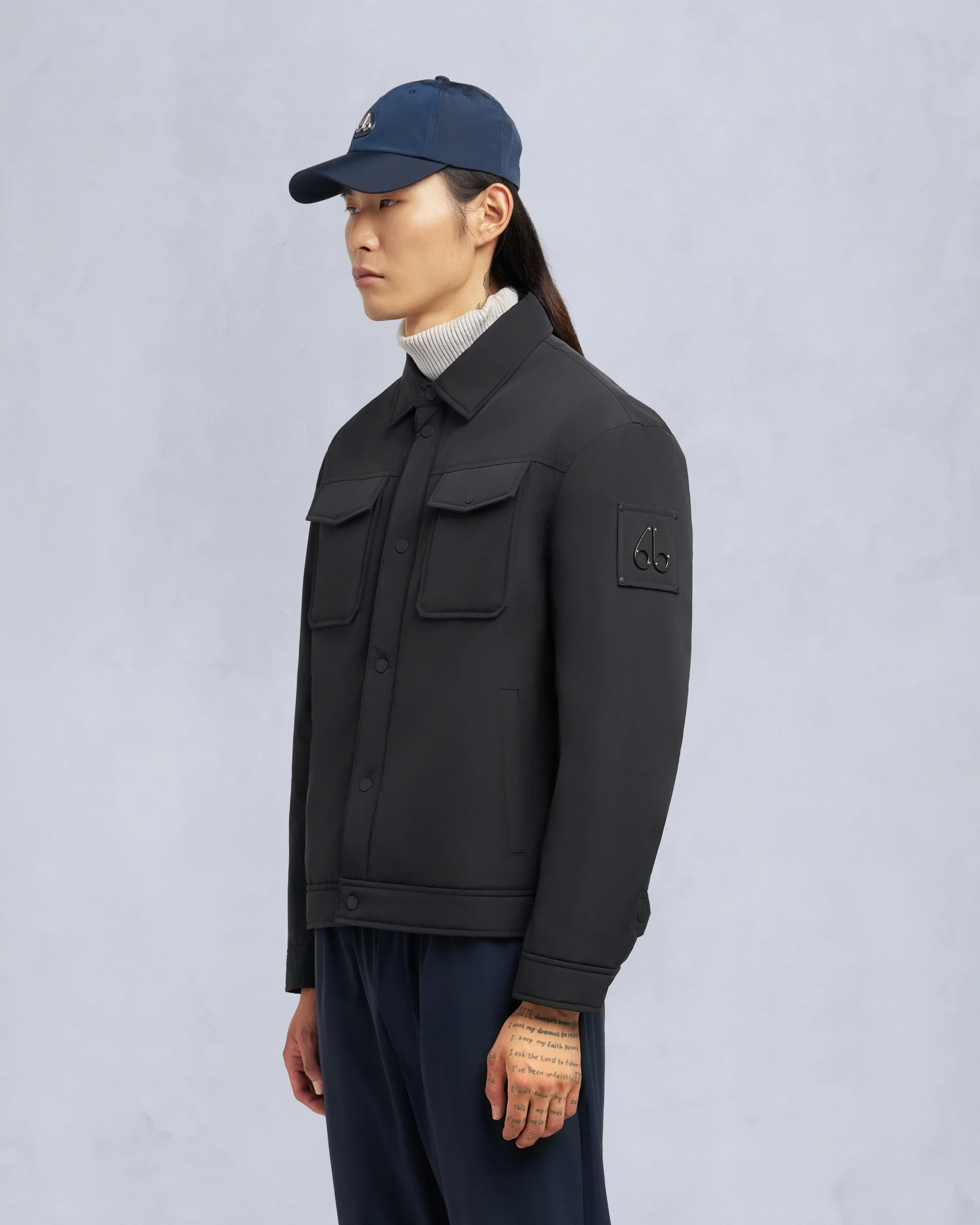 JACQUES BUNNY SHIRT JACKET-BLACK - Image 2