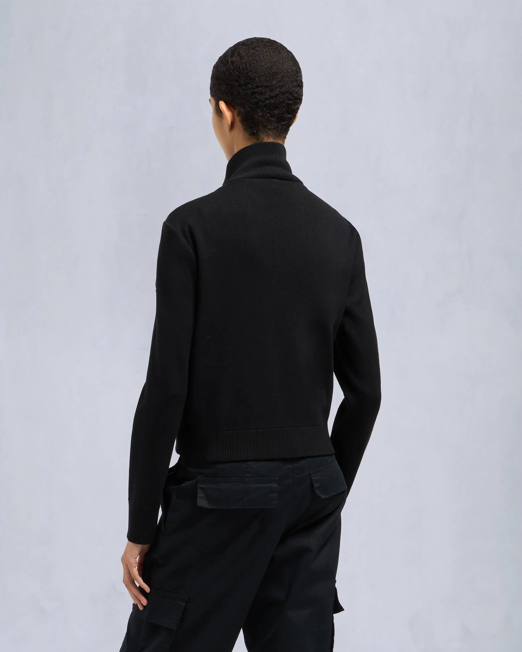 JOSEPHINE HYBRID SWEATER-BLACK - Image 3