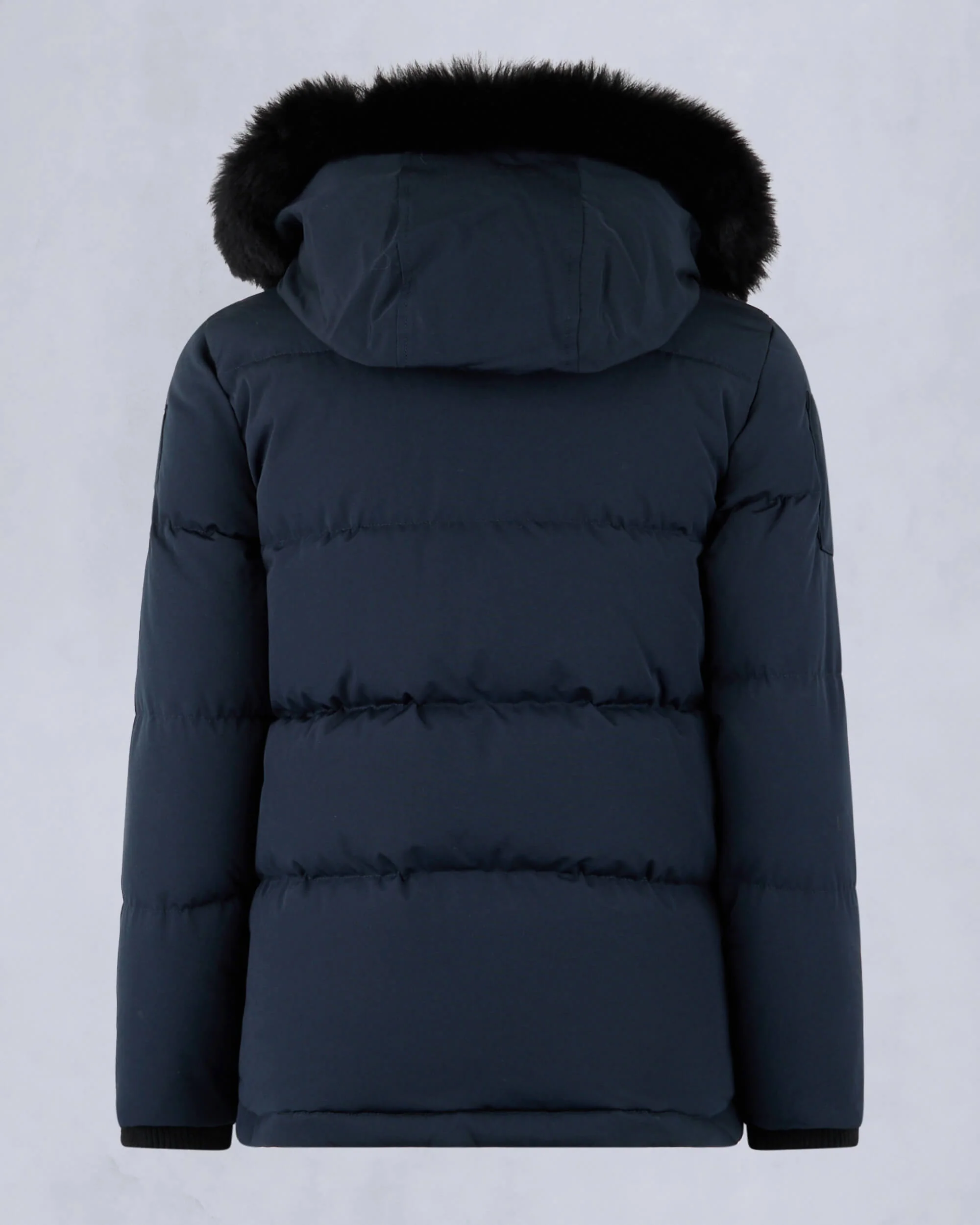 KIDS UNISEX ORIGINAL SHEARLING TRIM 3Q JACKET-NAVY/BLACK - Image 5