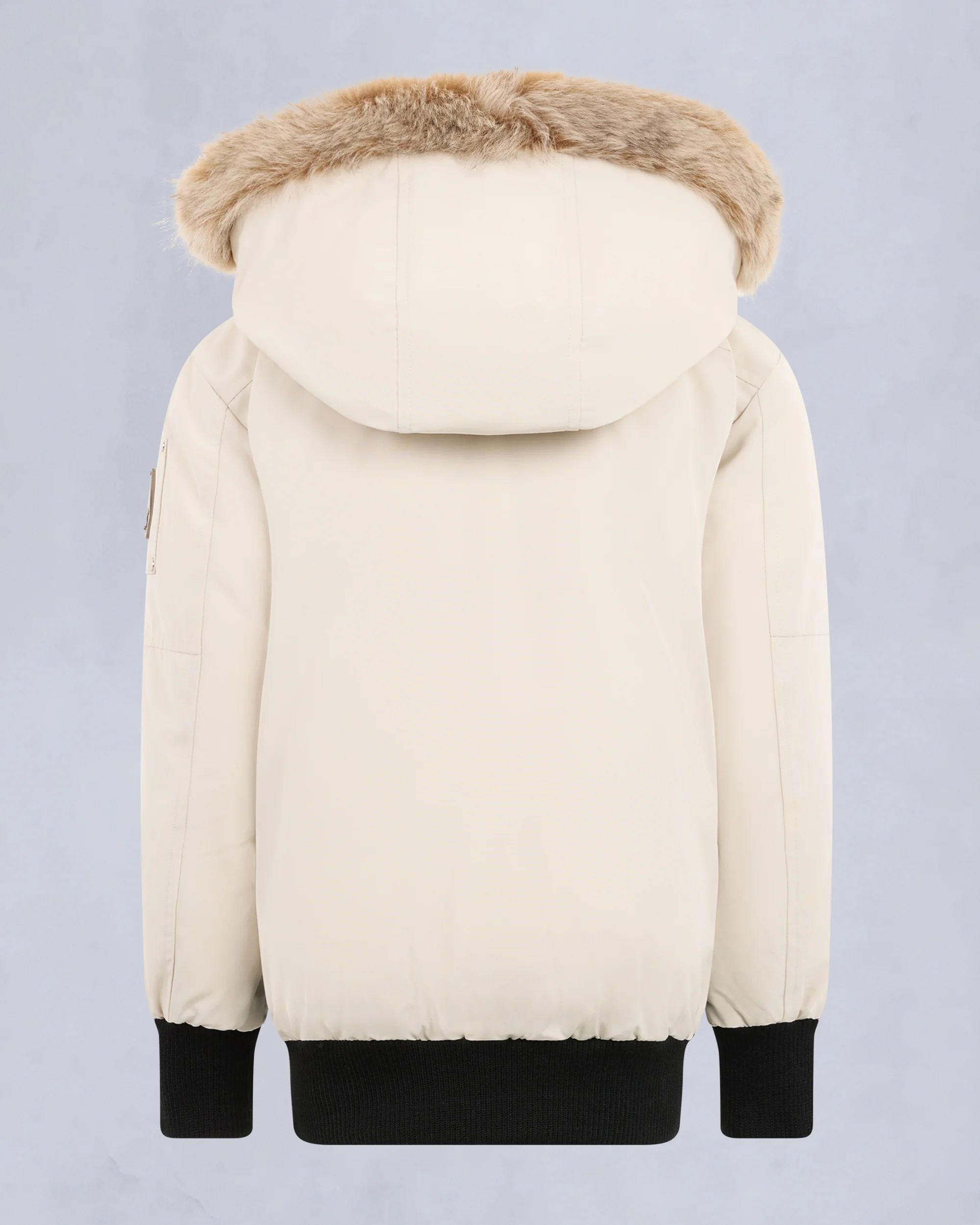 KIDS UNISEX ORIGINAL SHEARLING TRIM BOMBER -ALABASTER/BRONZE - Image 2