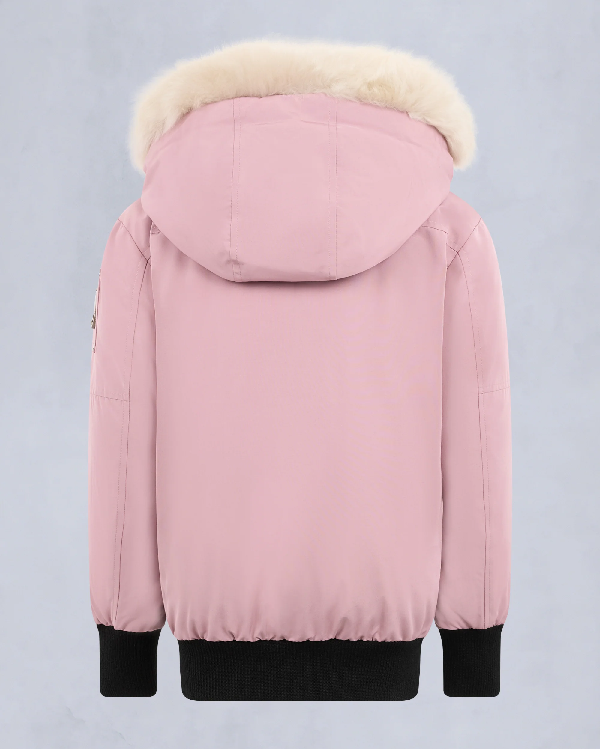KIDS UNISEX ORIGINAL SHEARLING TRIM BOMBER -MAUVE/ALABASTER - Image 2