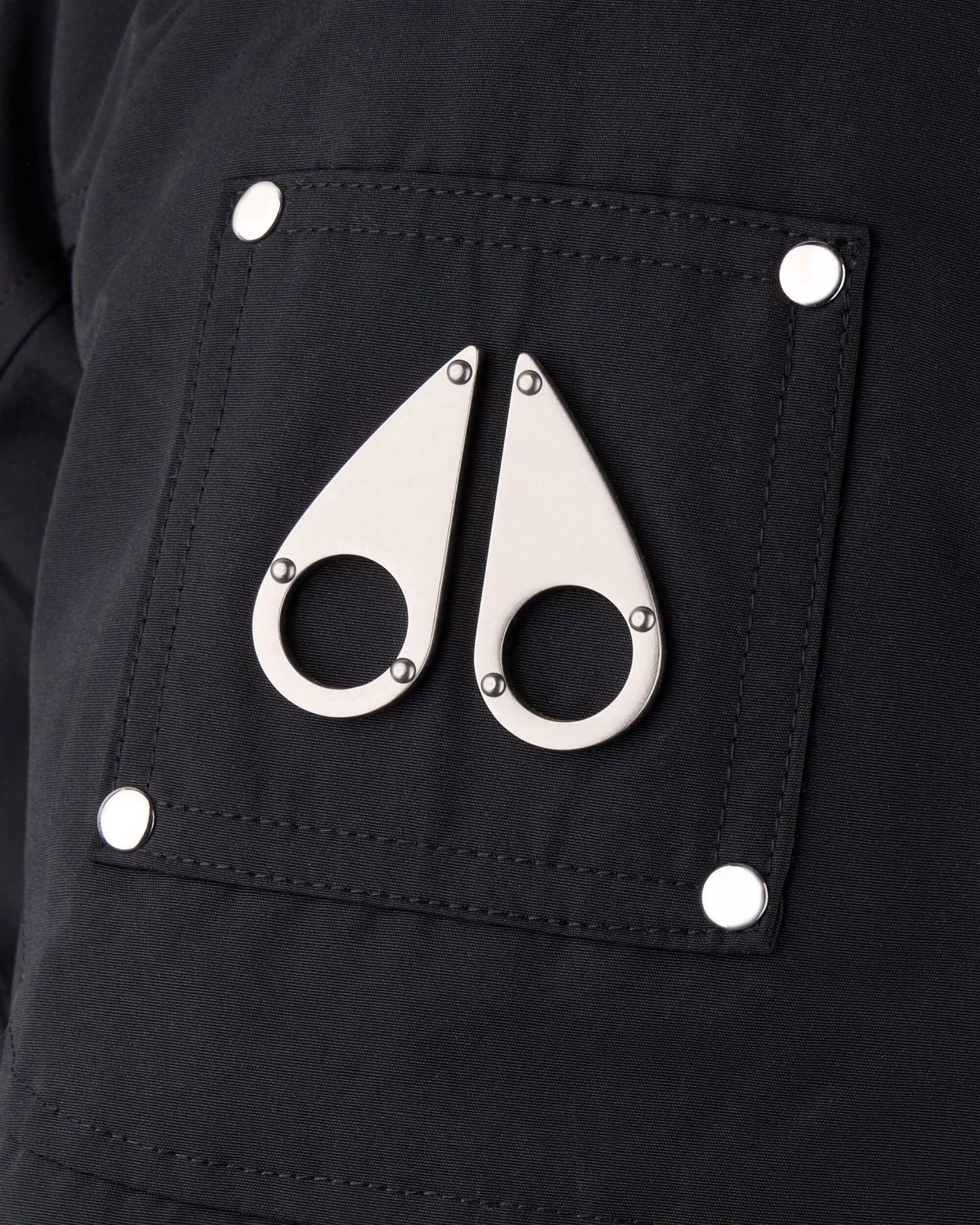 KIDS UNISEX ORIGINAL SHEARLING TRIM PARKA-BLACK/BLACK - Image 4