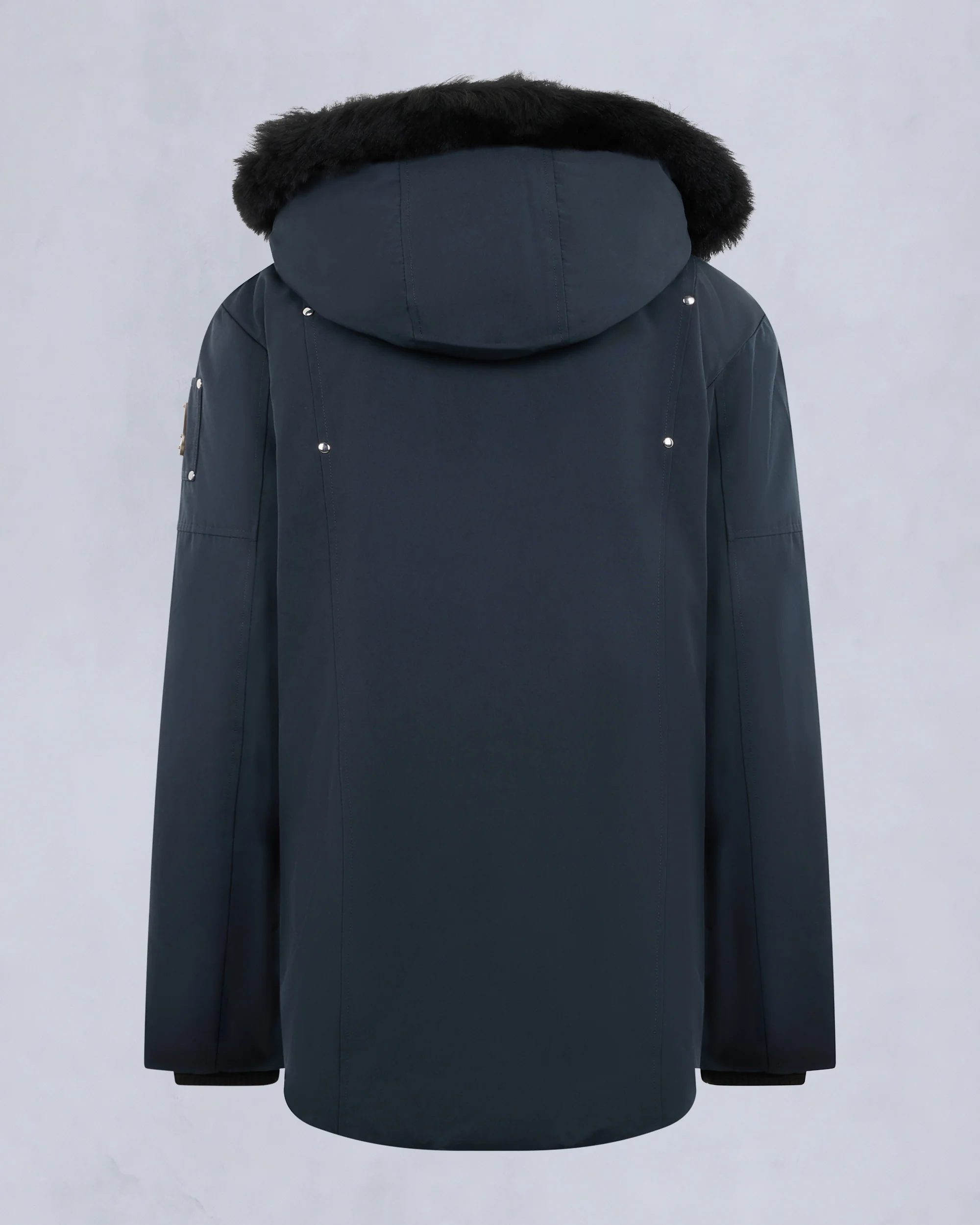 KIDS UNISEX ORIGINAL SHEARLING TRIM PARKA-NAVY/BLACK - Image 5