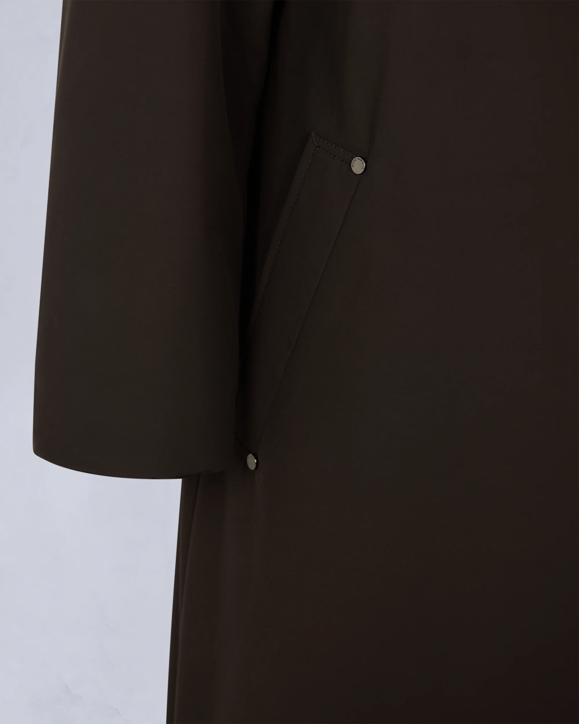 LONDSDALE LONG WRAP JACKET-ESPRESSO - Image 4