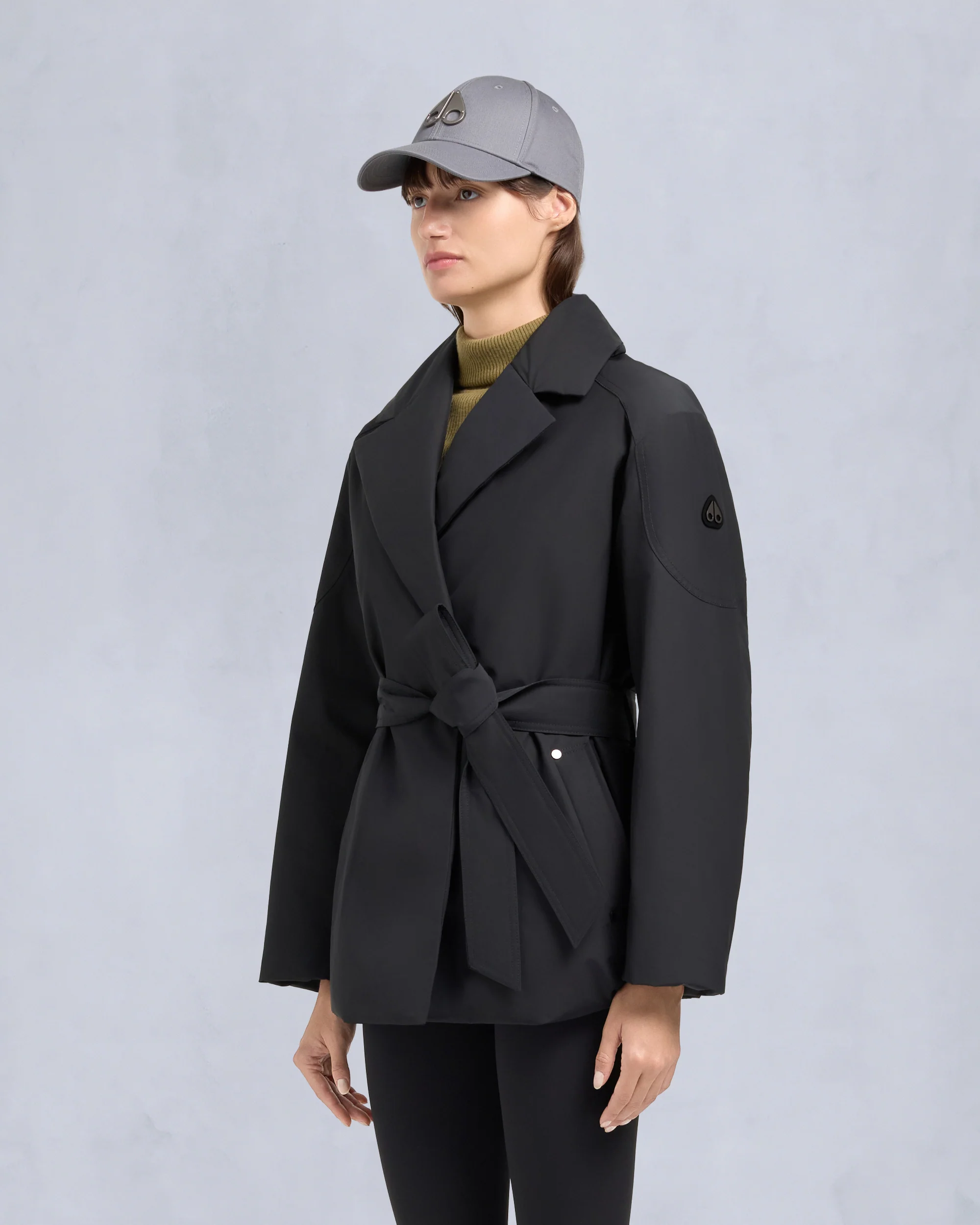 LONSDALE SHORT WRAP JACKET-BLACK - Image 2