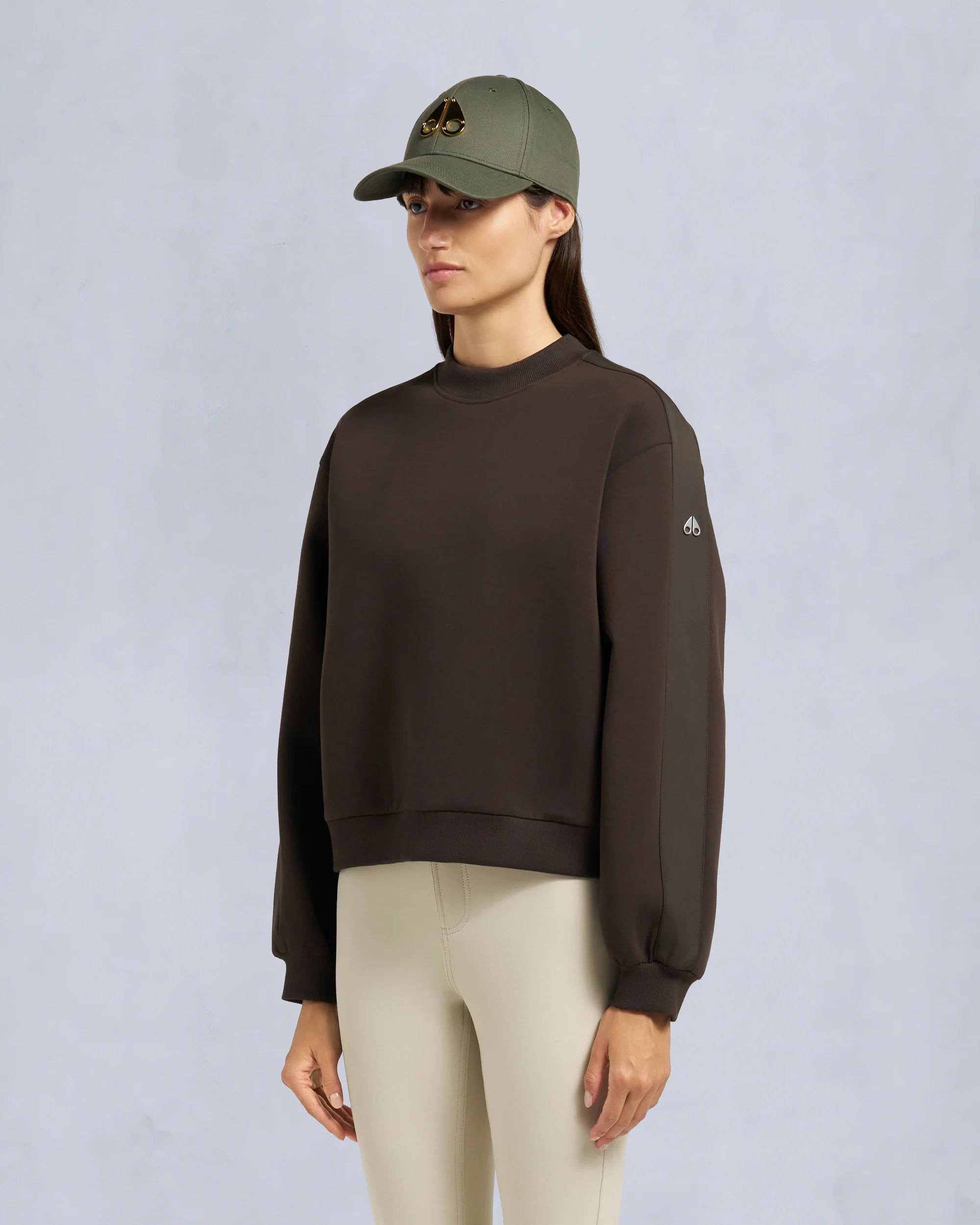 MIX MEDIA CREWNECK SWEATSHIRT-ESPRESSO - Image 2