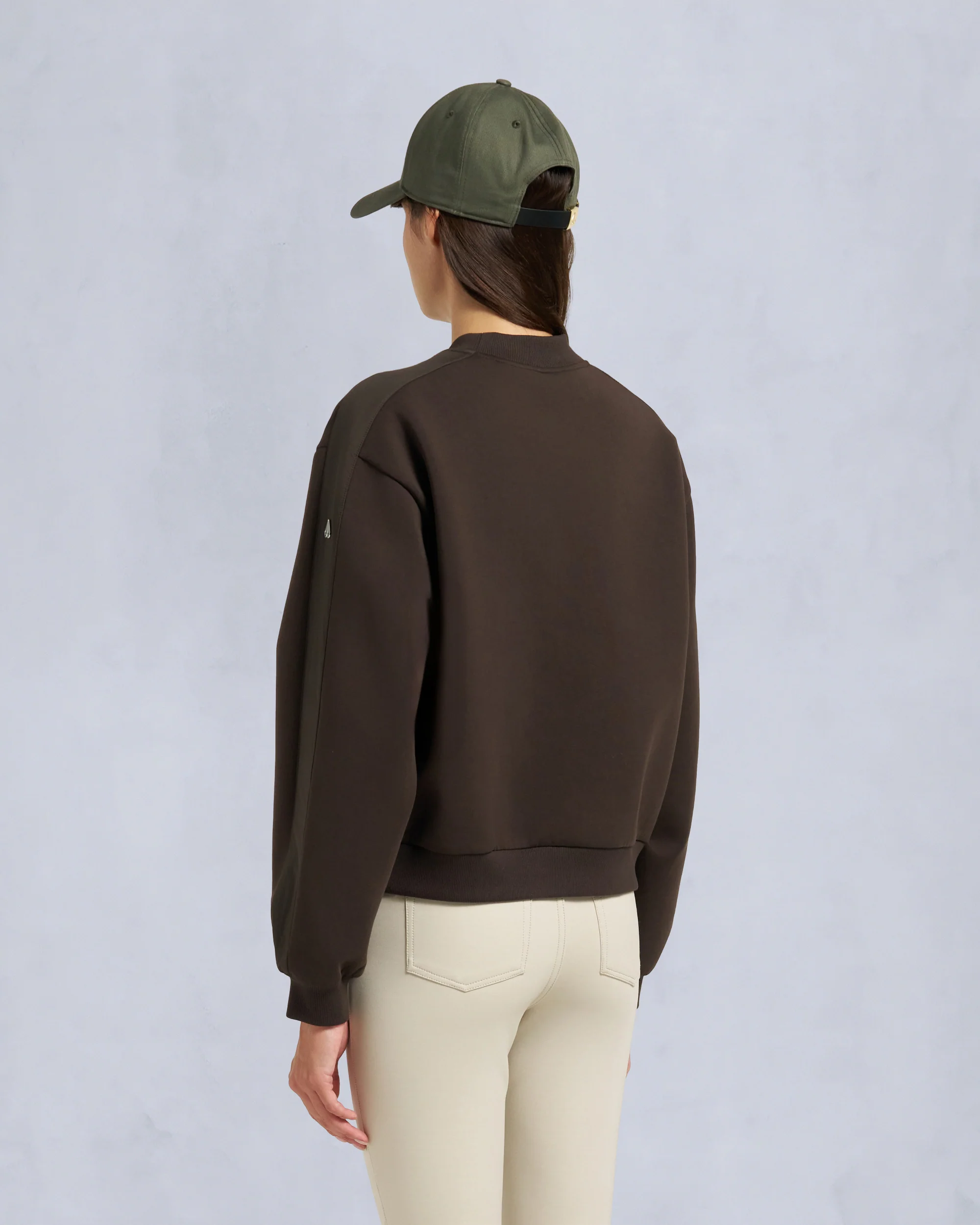 MIX MEDIA CREWNECK SWEATSHIRT-ESPRESSO - Image 3