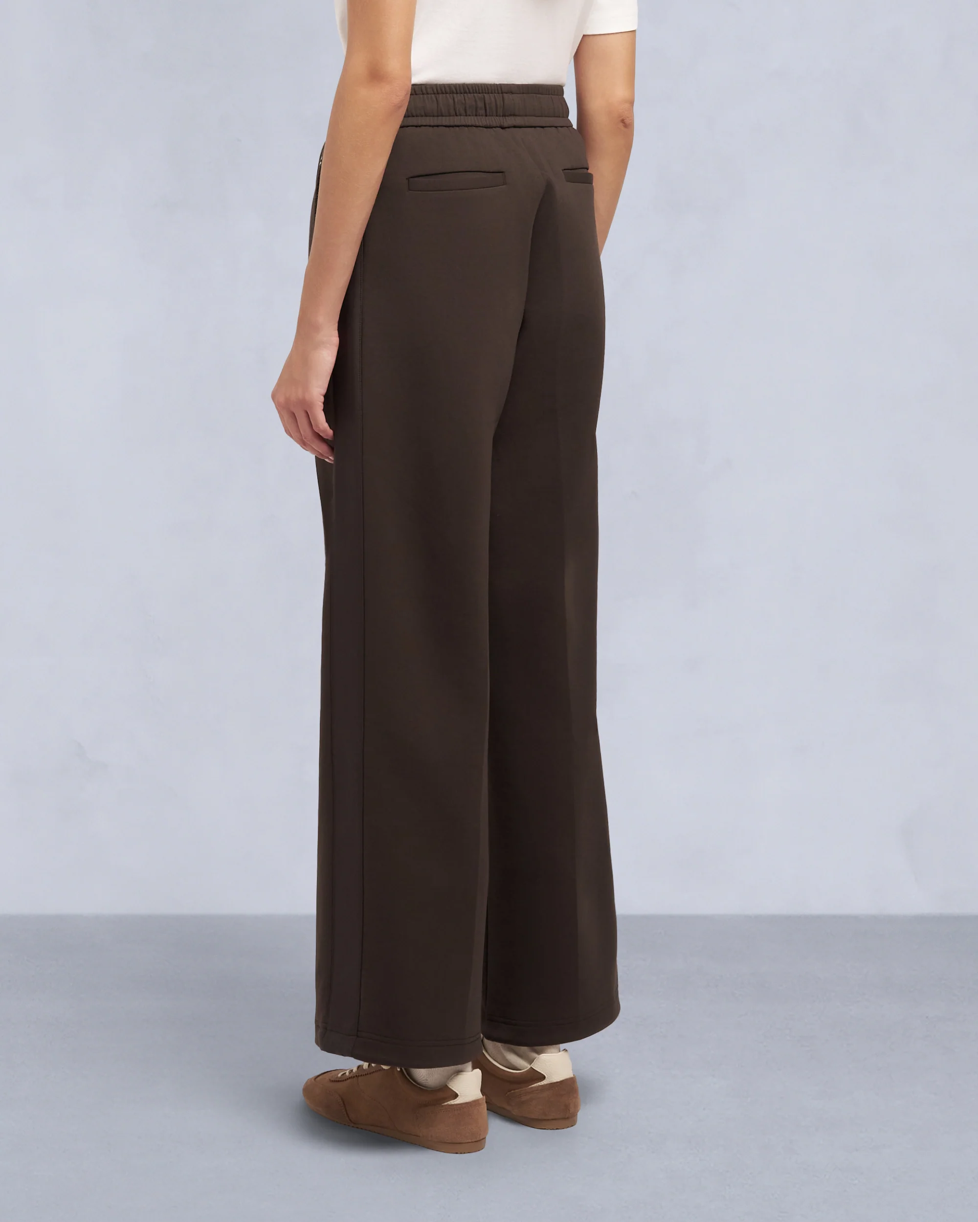 MIX MEDIA WIDE LEG PANT-ESPRESSO - Image 3