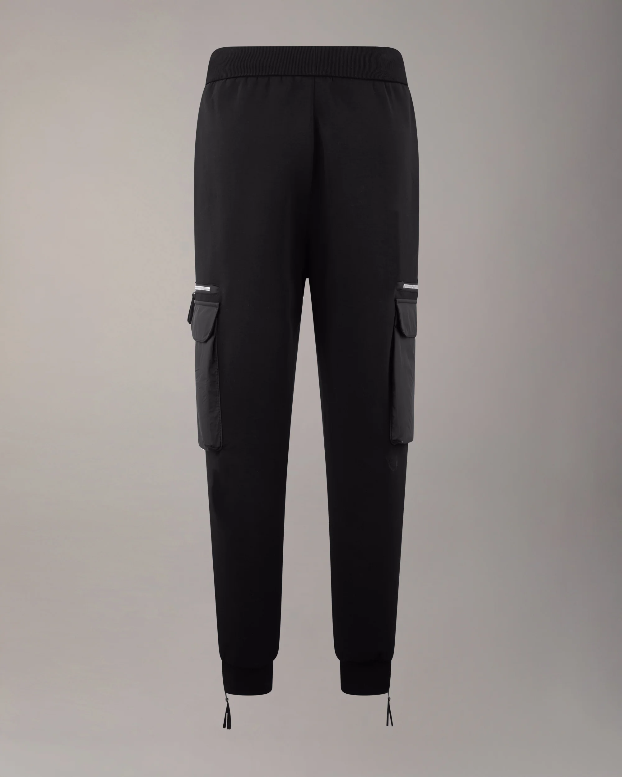 MIXED MEDIA NEOPRENE JOGGERS-BLACK - Image 5