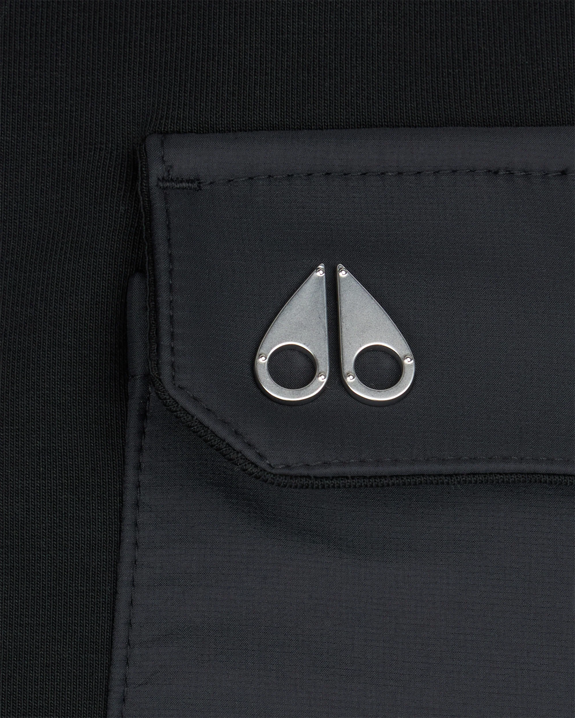 MIXED MEDIA NEOPRENE T-SHIRT-BLACK - Image 4
