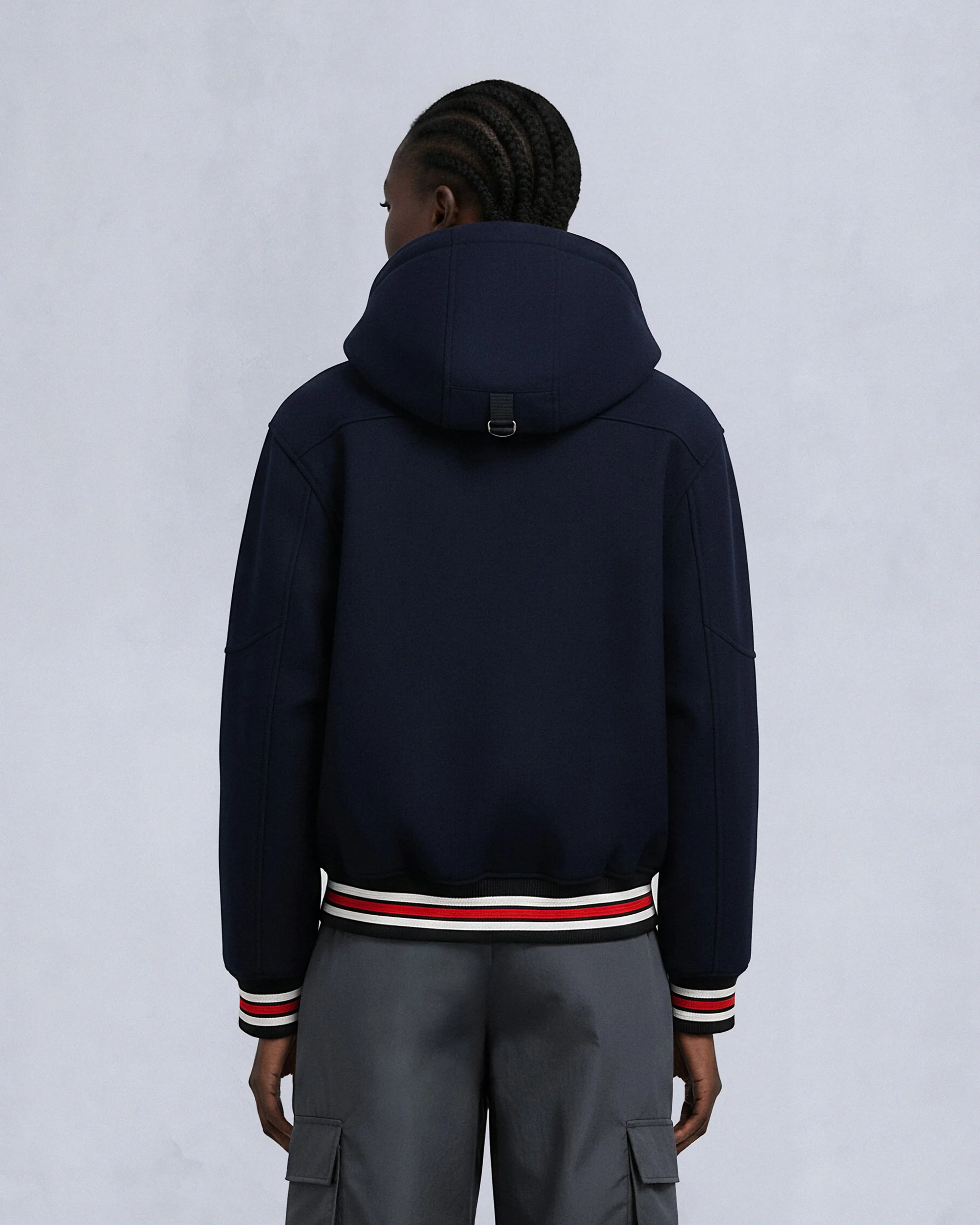 NHL X MOOSE KNUCKLES CANADIENS BOMBER JACKET-NAVY/RED/BONE/BLACK - Image 3
