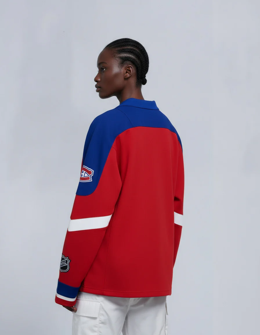 NHL X MOOSE KNUCKLES CANADIENS POLO-CANADIEN RED/BLUE/BONE - Image 3