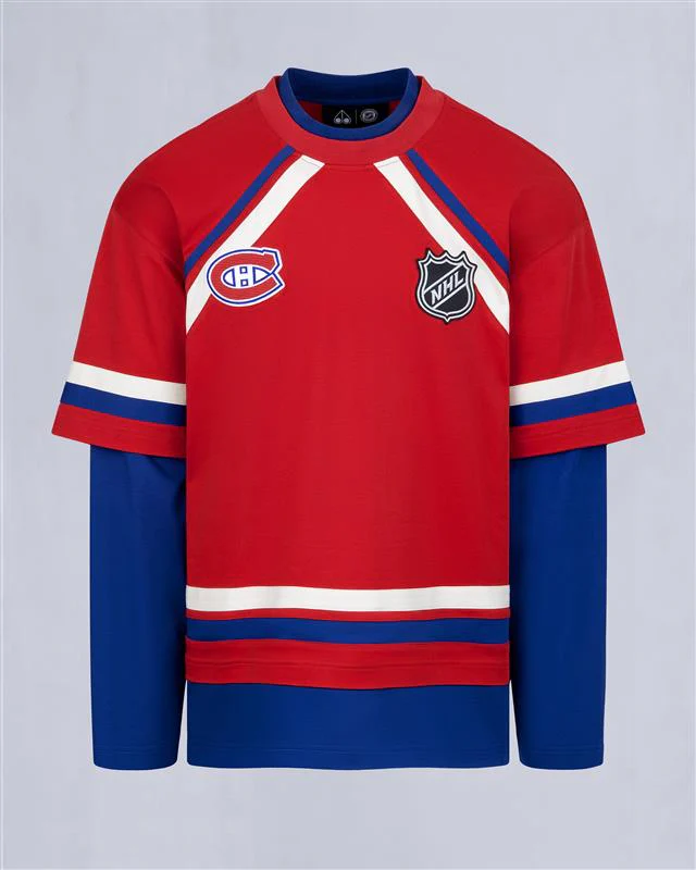 NHL X MOOSE KNUCKLES CANADIENS TEE-RED/BLUE/BONE - Image 6