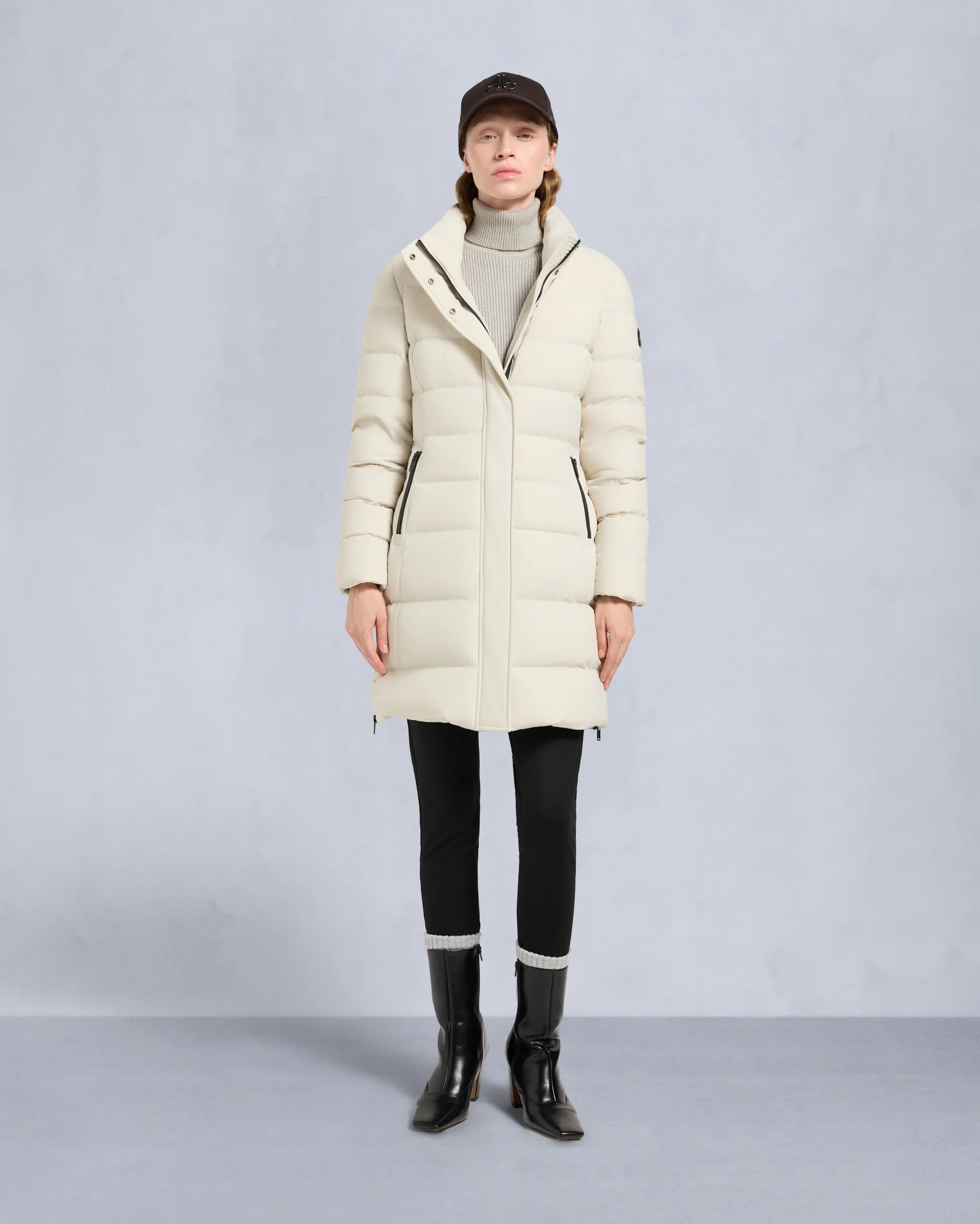 NYLUXE WATERSHED SHEARLING TRIM PARKA-ALABASTER - Image 7
