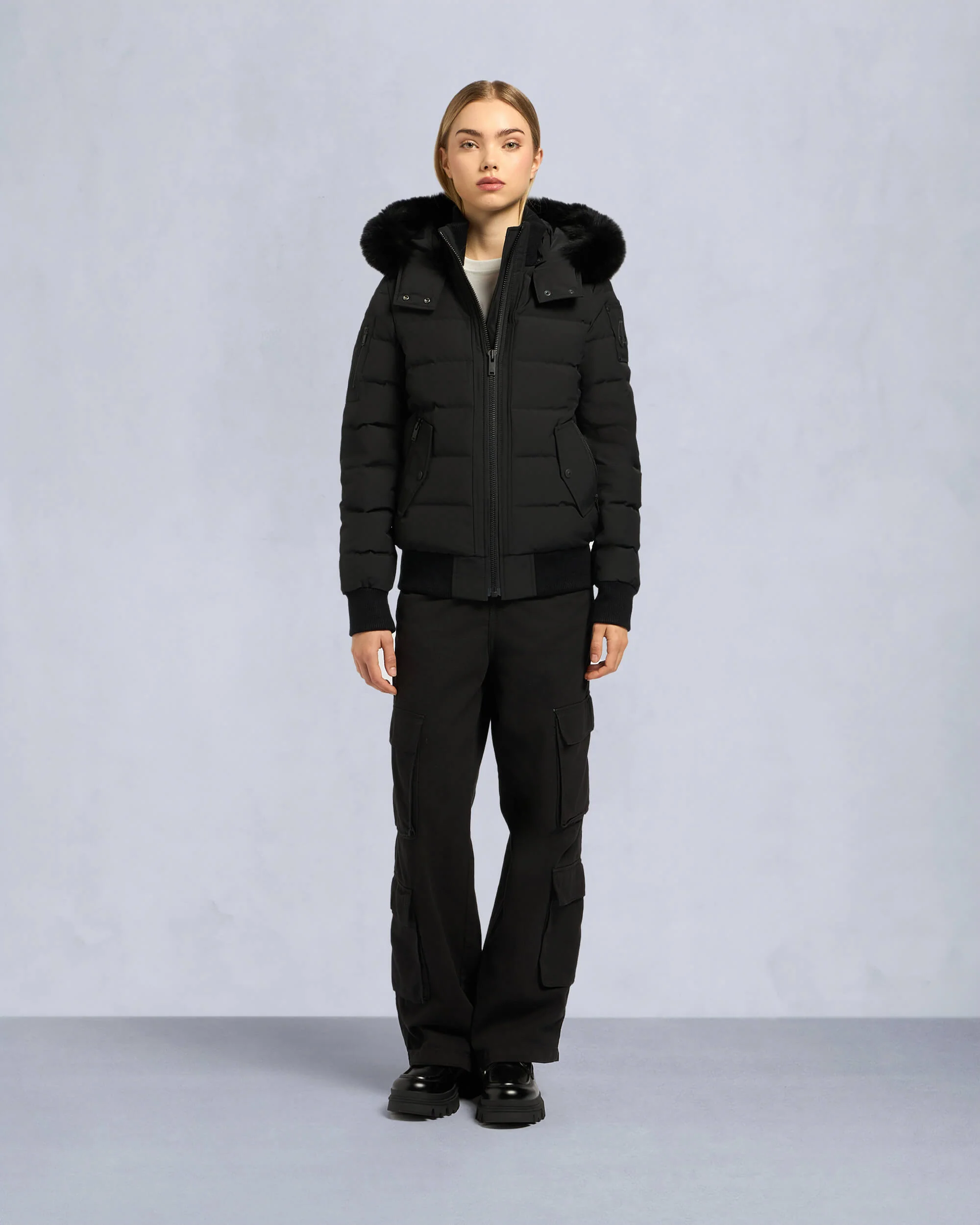 ONYX LADRIERE BOMBER-BLACKW/BLACK