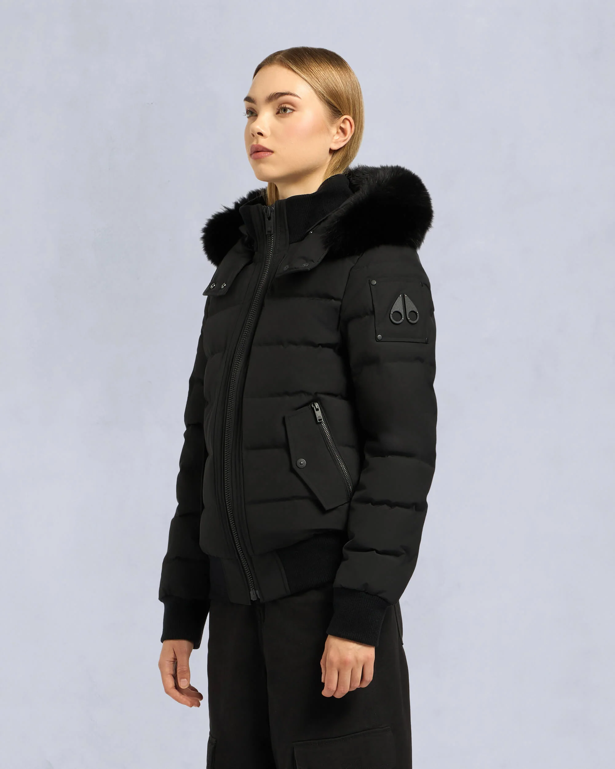 ONYX LADRIERE BOMBER-BLACKW/BLACK - Image 2